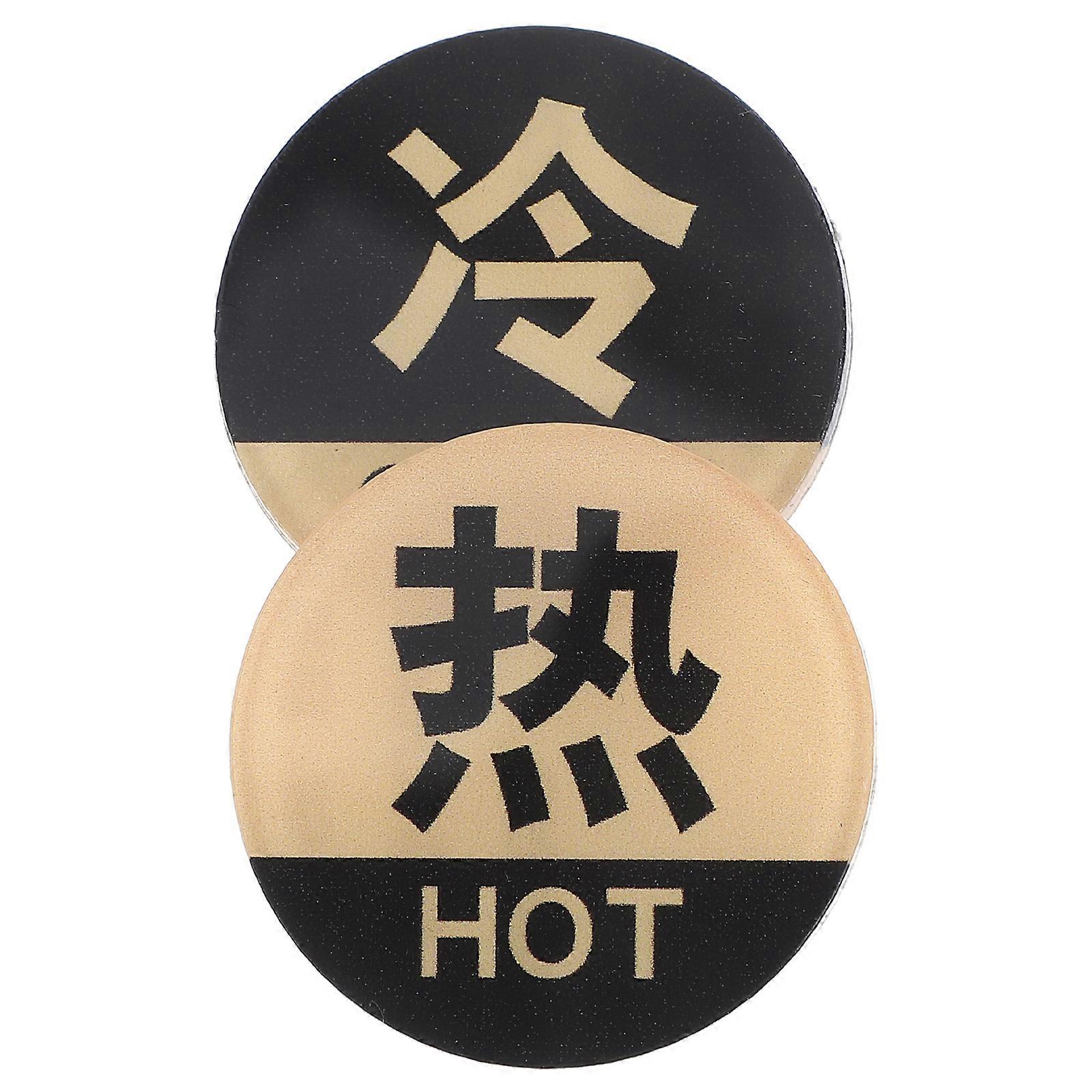 Hot And Cold Faucet Sign Labels 2Pcs Self Adhesive Water Temperature Indicator Stickers For Home Use