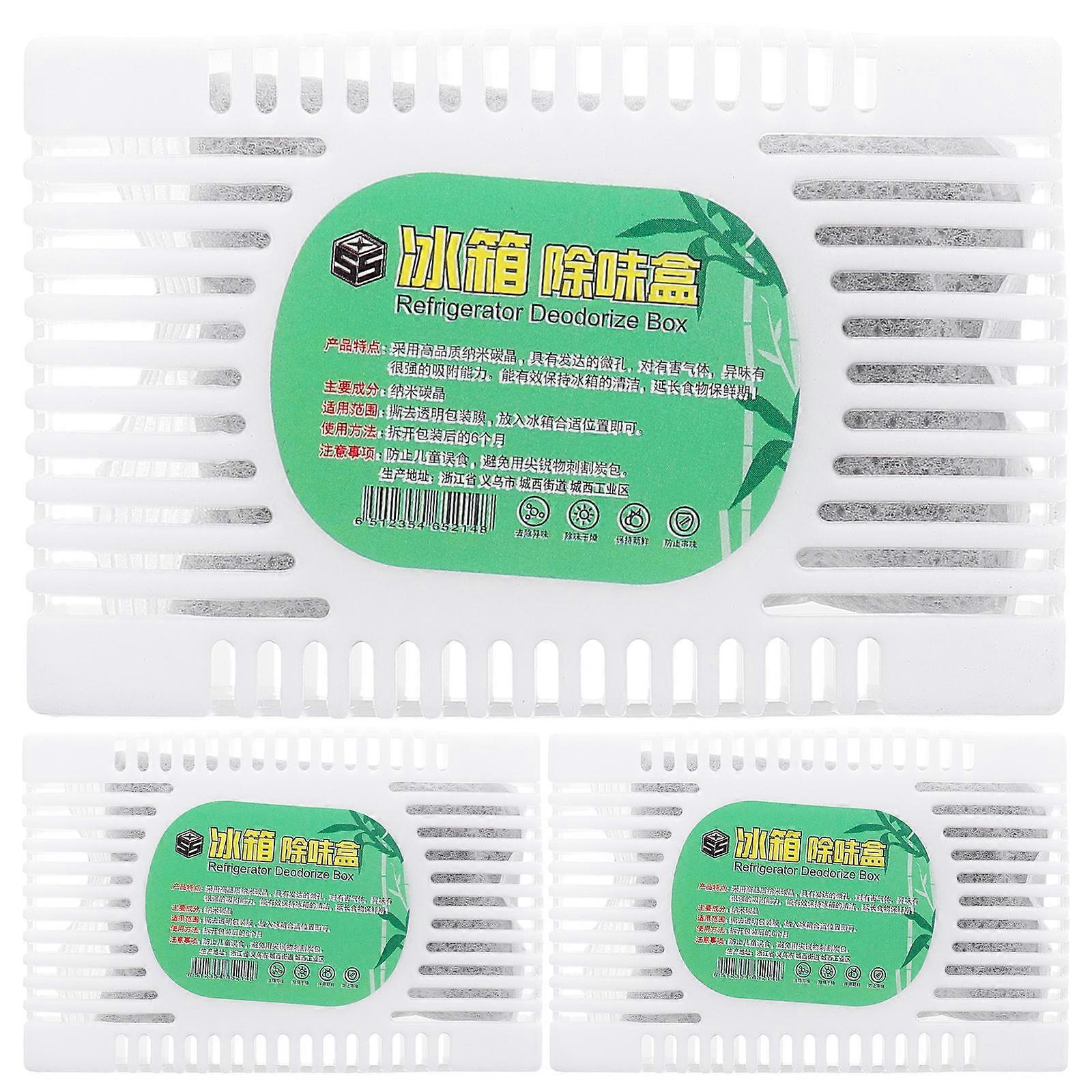 Odor Removal Refrigerator Deodorizer For Wardrobe Closet And Basement Plastic Rectangular Shape Home Use 3Pcs