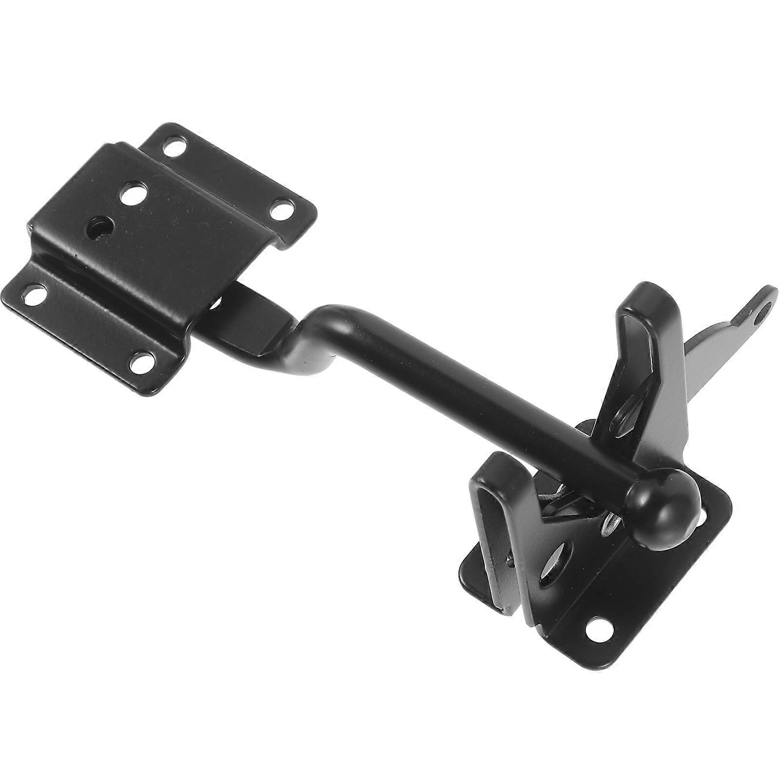 Black Carbon Steel Gate Latch for Door Use Sturdy Heavy Duty Hardware with Mounting Screws 1 Set