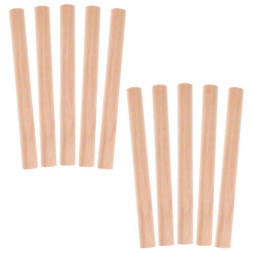 Wooden Dowel Rods for DIY Use Smooth Surface Beige Color Craft Supplies 10pcs