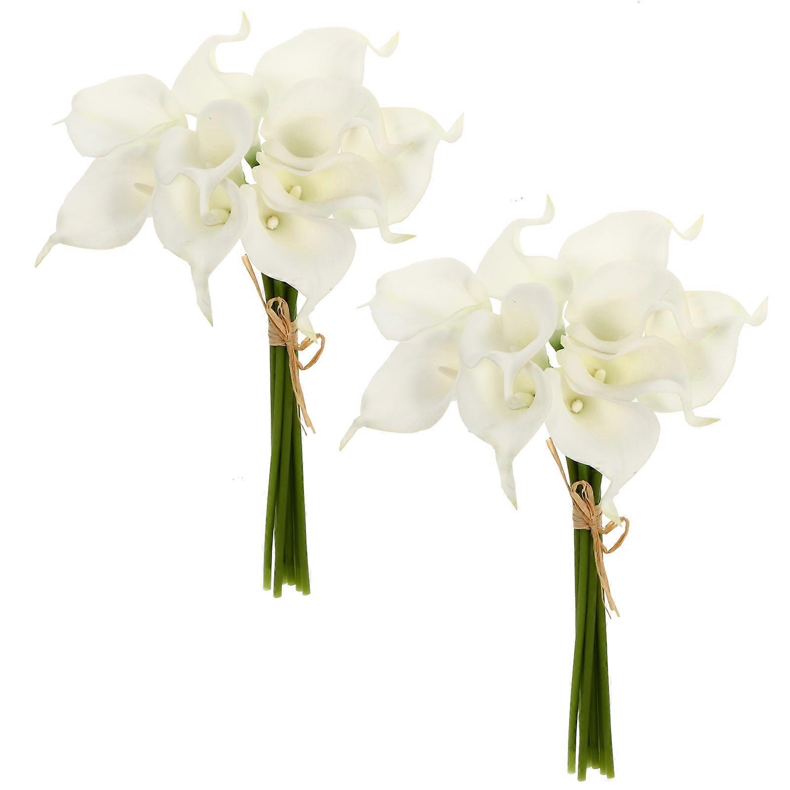 20Pcs Artificial Flowers Bouquet Ideal For Home And Wedding Decoration Non-Allergenic 35X8cm