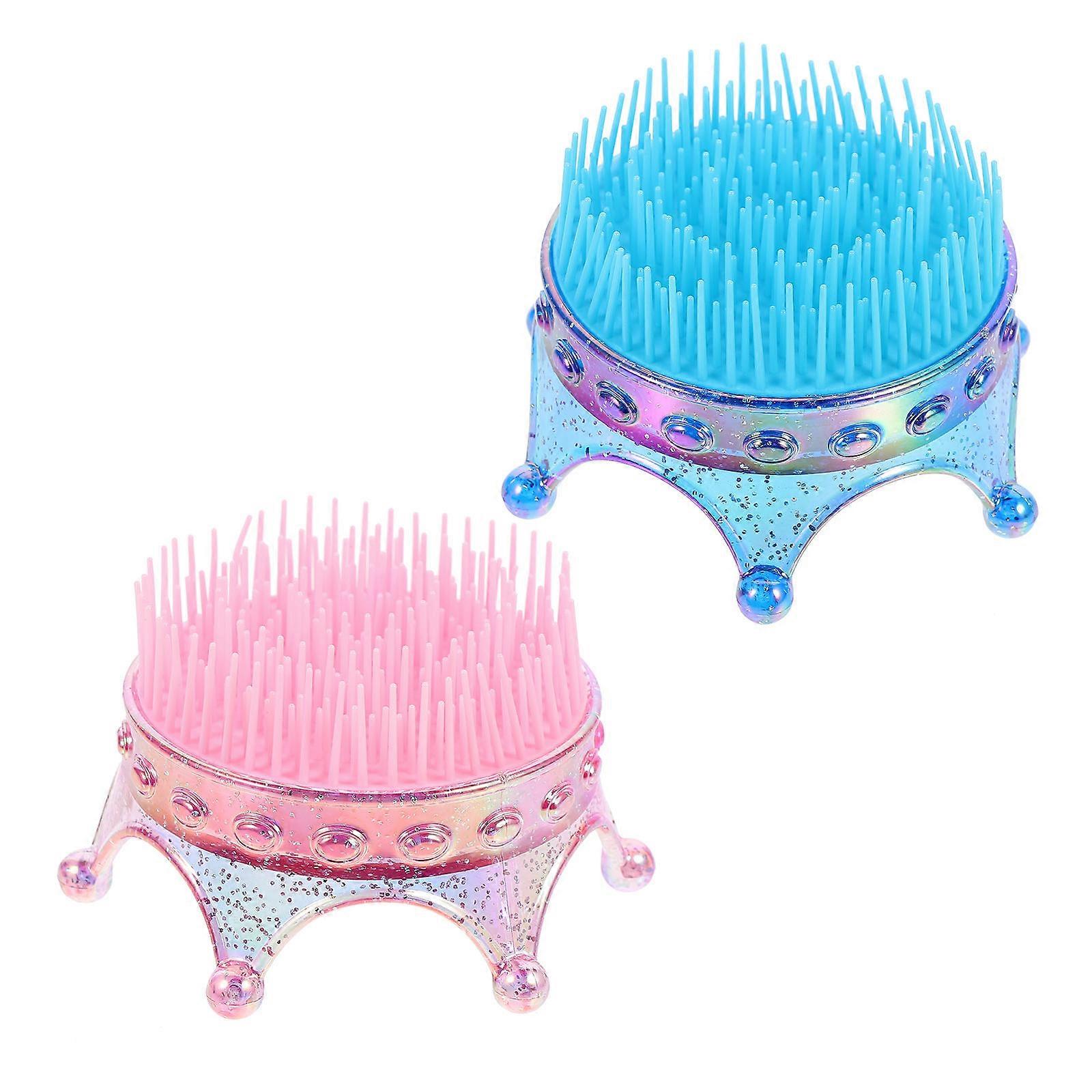 Here's a polished product description for your **2pcs Glitter Hair Brush Portable Detangling Comb**:
✨ **2pcs Glitter Hair Brush Portable