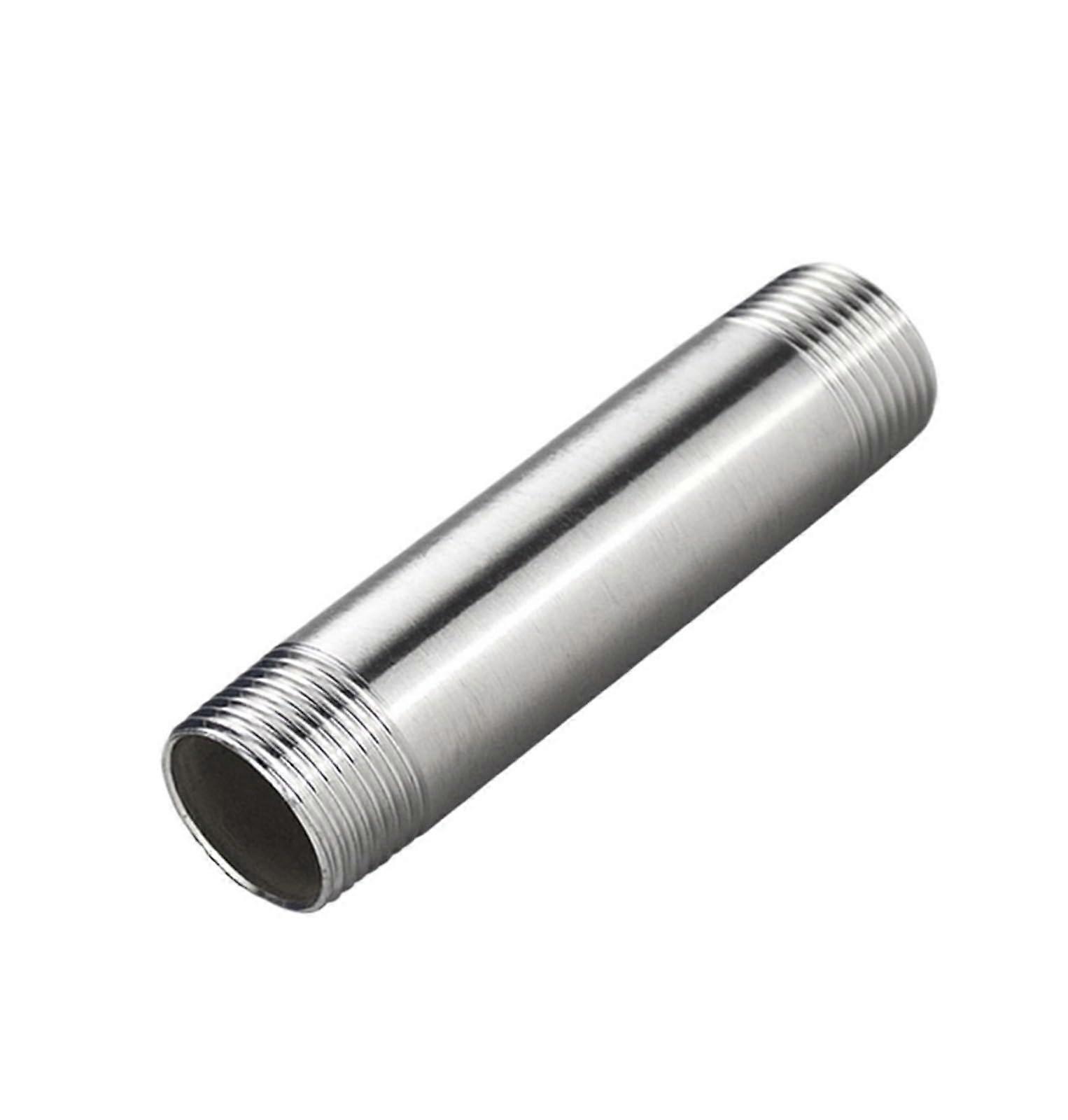304 stainless steel extended doubleheaded external wire thread pipe 4 6 minutes 1 inch 200mm (G3*200mm)