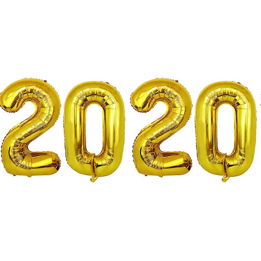 Golden Number Balloons for Party Decoration Made of Aluminum Foil 16 Inches