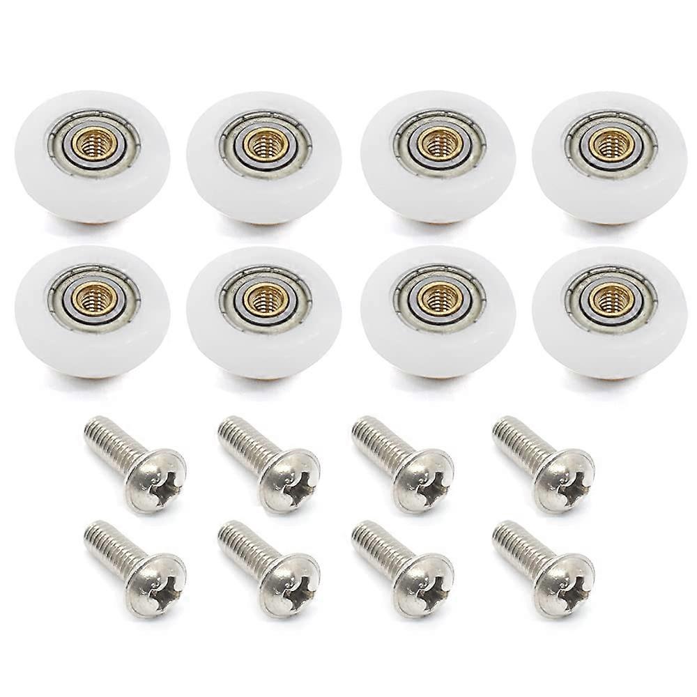 FJYWHEEL 1 Set Shower Room Rollers, Nylon and Copper, Diameter 19 mm
