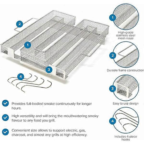 Smoked Wire Basket for Bacon, M-shaped, Type B