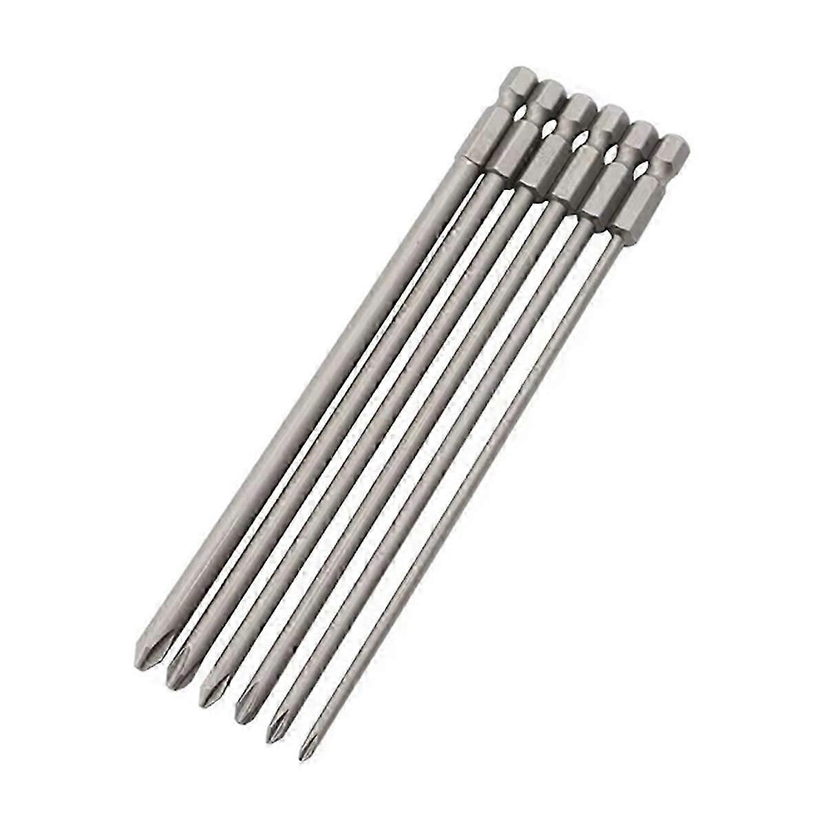 6pcs 150mm Phillips Screwdriver Bits with Magnetic Screwdriver Bits