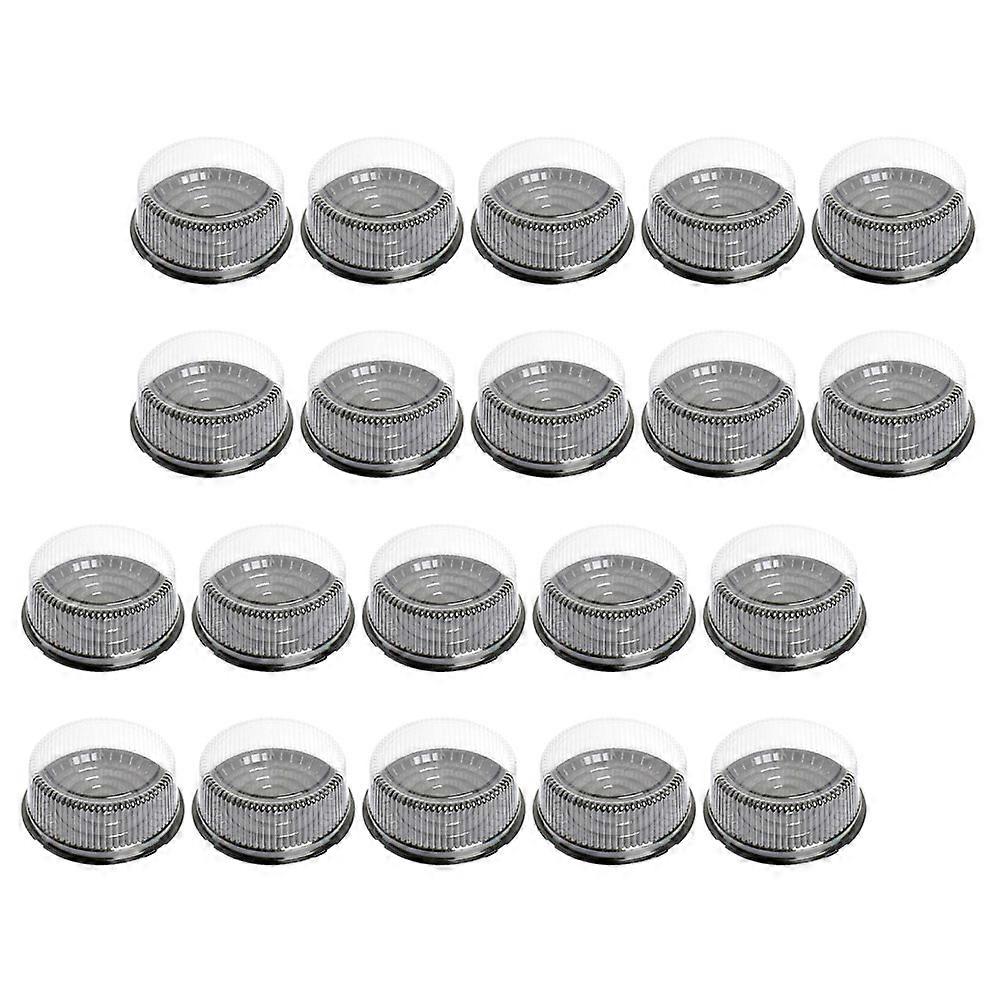 Black Plastic Cake Box for Storage Lightweight Compact Design 20 Pieces