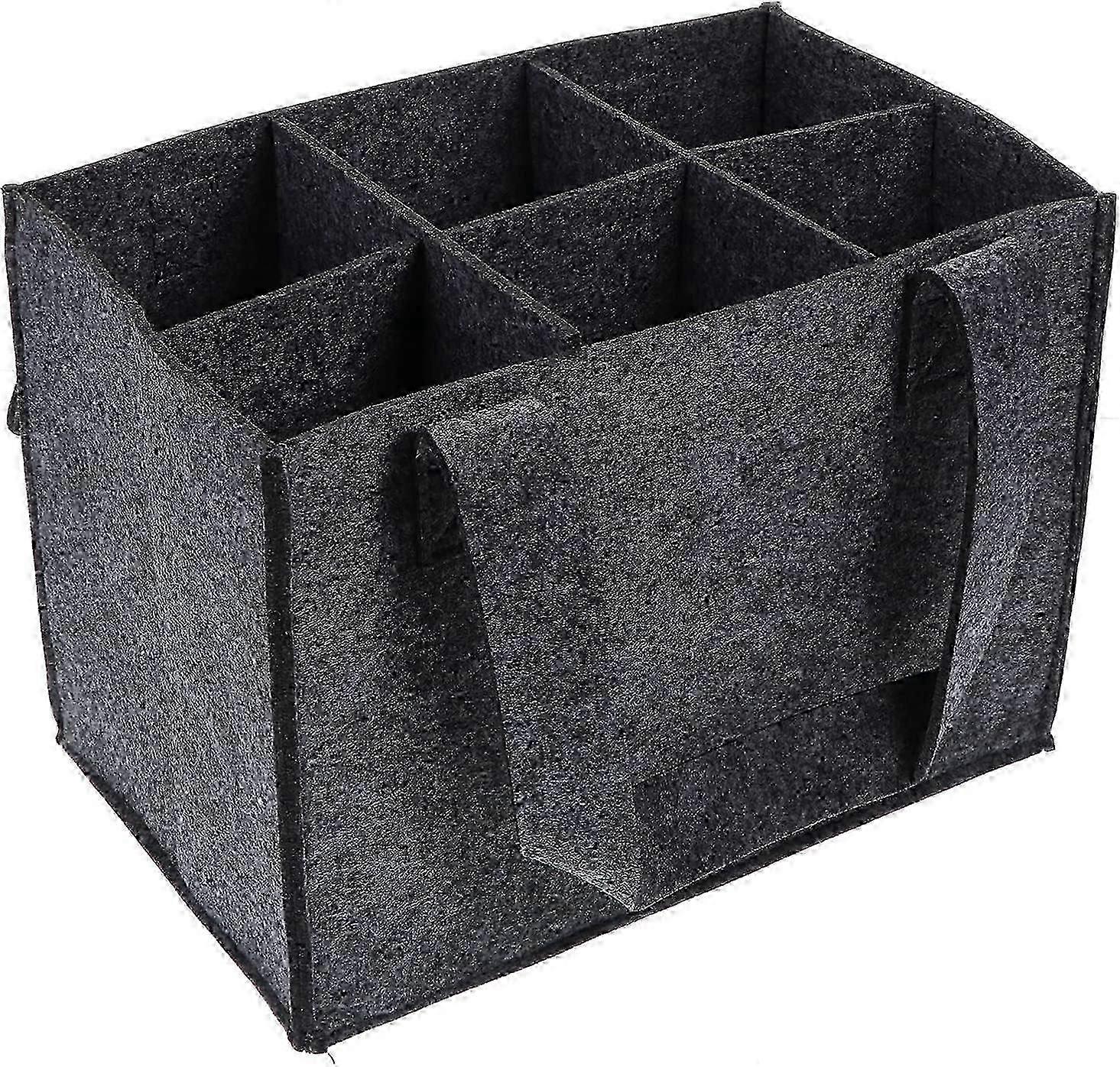 6 Flaschen Weinbox Wasserflaschenträger Weinträger Tote flaschenkorb flaschentasche 6 flaschen mnnertag geschenke with Dividers Felt Insulated Bott