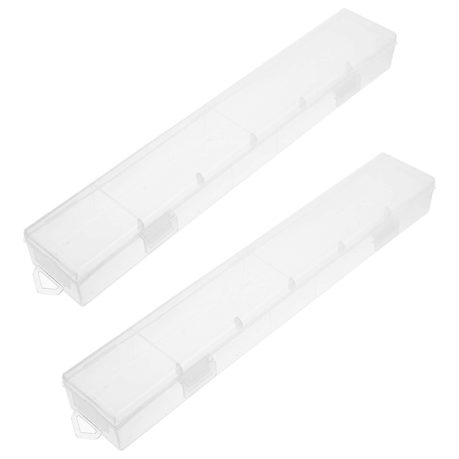 Water Chalk Storage Boxes Calligraphy Pen Storage Container Plastic Material 2Pcs