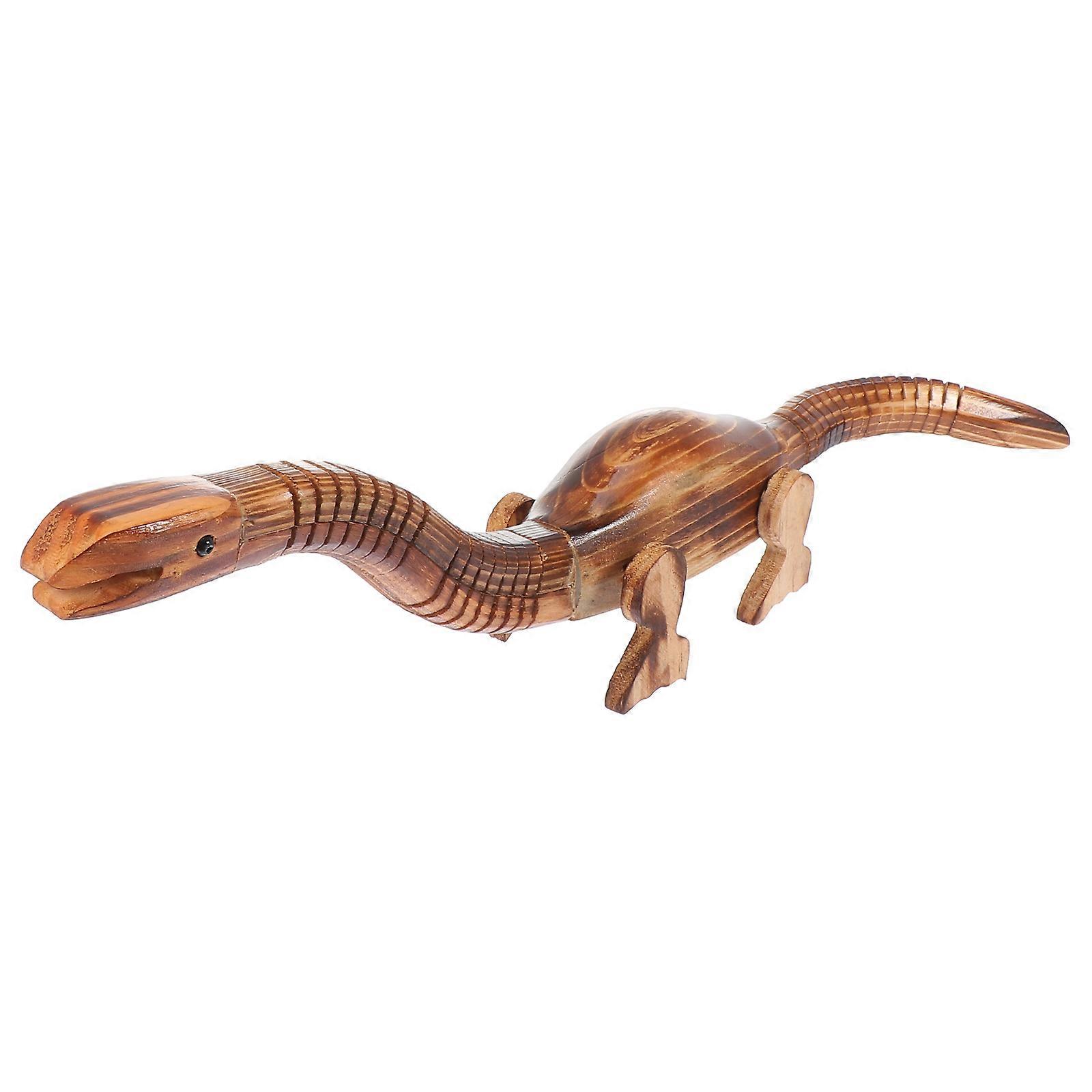 Creative Plastic Dinosaur Ornament for Decor Light Brown Simple Artistic Design 1 Pc