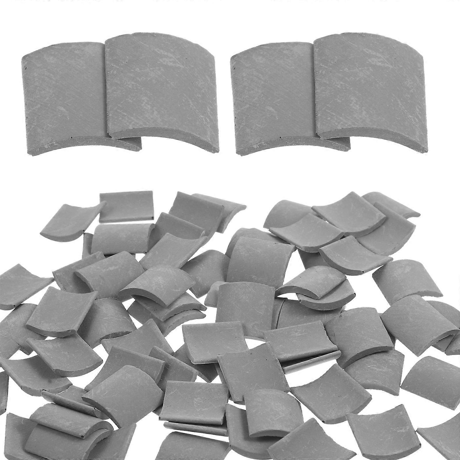 Fake Roof Tiles Small Roof Tile Models Mini House Props DIY Miniature Scene Creation Grey Model Building 70Pack