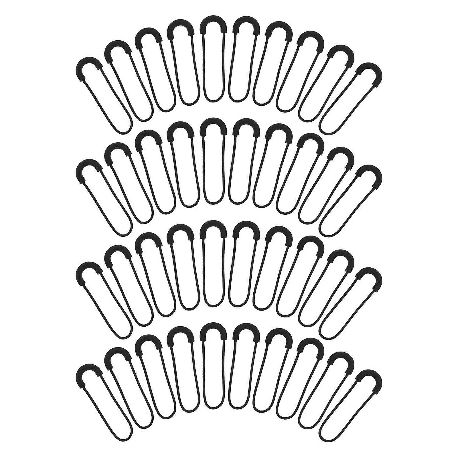 Black Plastic Zipper Head Clips for Zipper Replacement 1Set Set