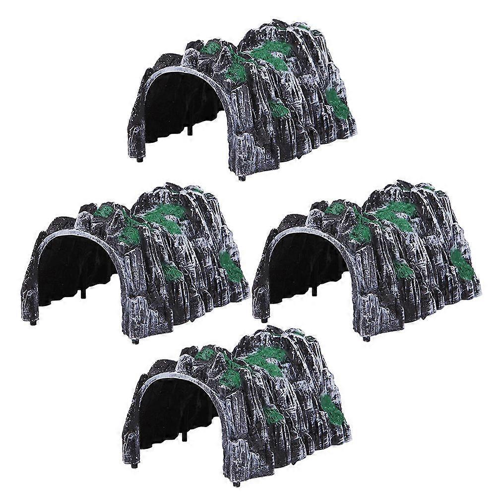Simulation Cave Model For Children Train Accessories Great For Family Interaction 4Pcs