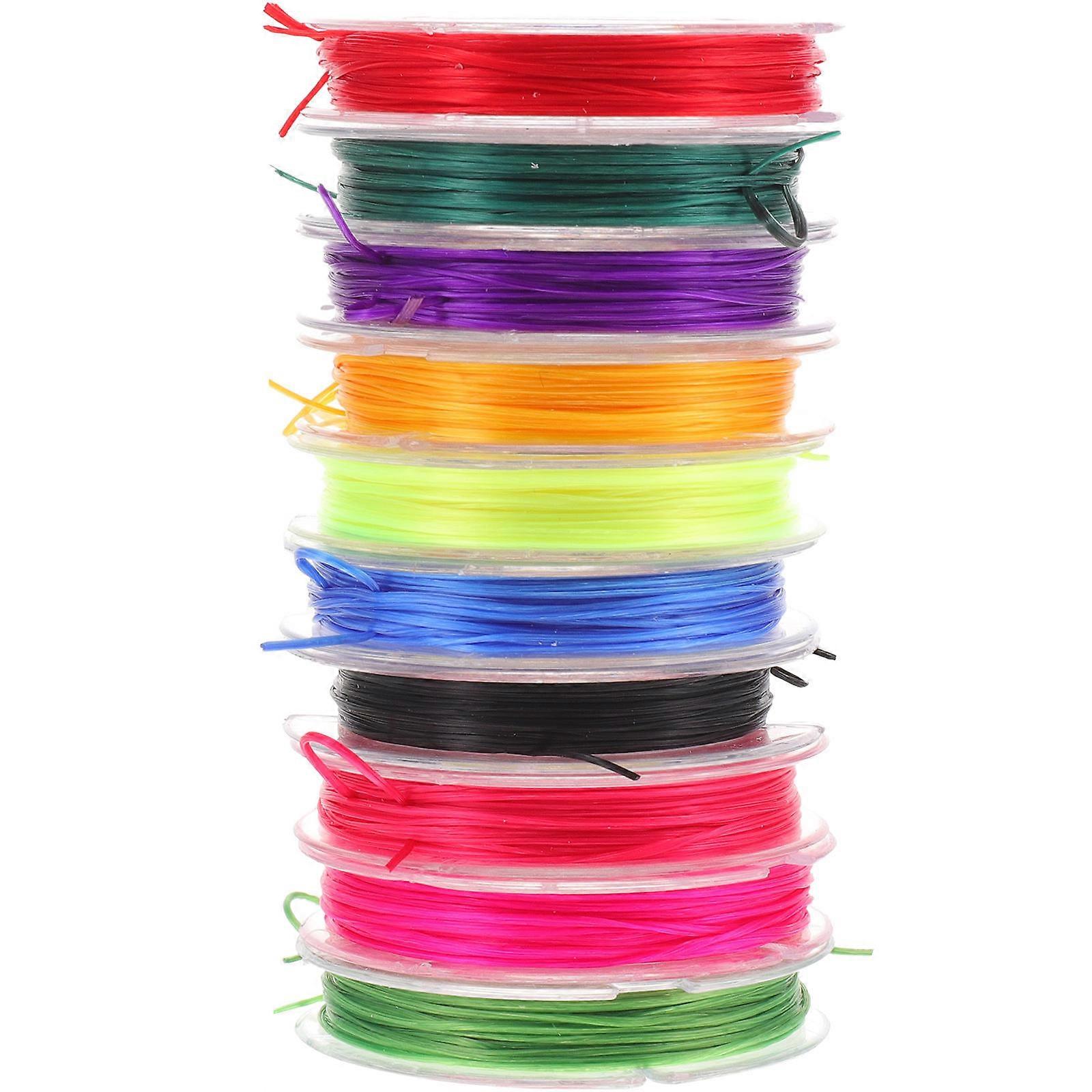 Assorted Color Elastic Beading Thread for DIY Jewelry Supplies Perfect for Bracelets and Necklaces 10 Rolls