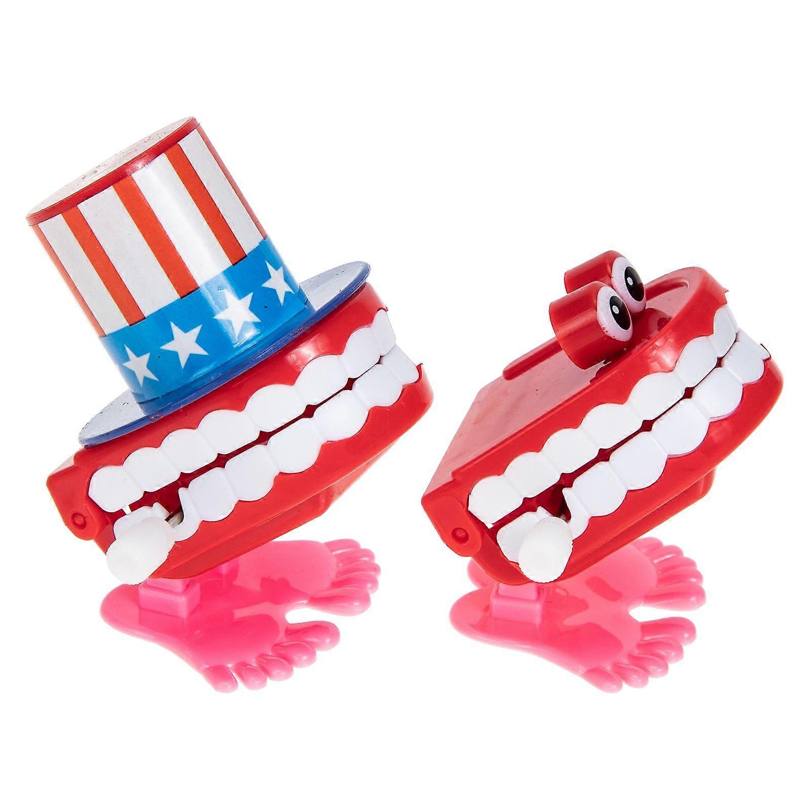 Kids Wind Up Toy In Tooth Shape For Theme Party Decoration Assorted Color 2Set
