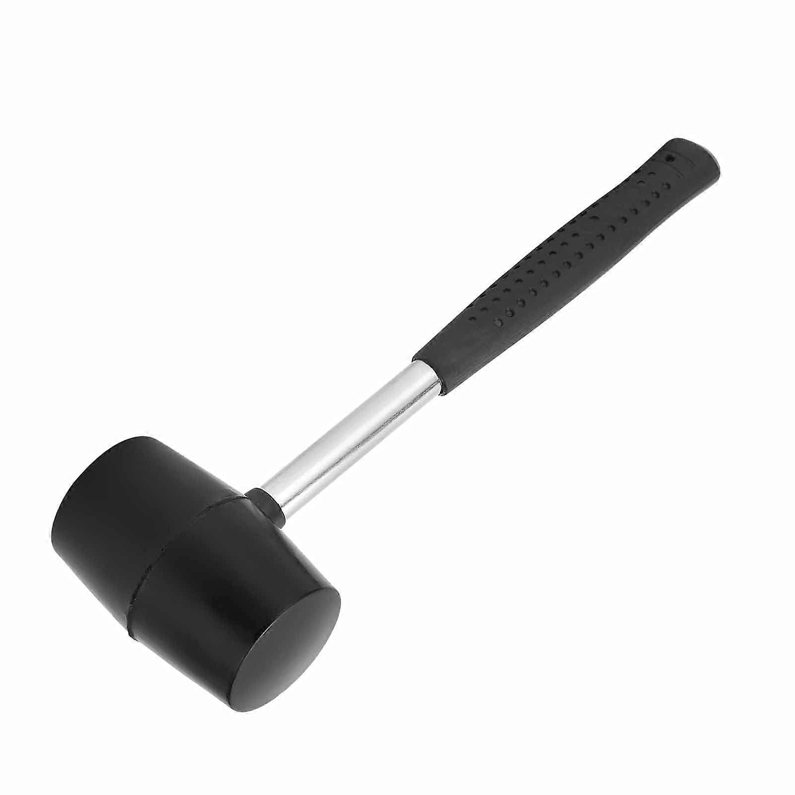 Rubber Mallet, Hammer with Steel Handle, DoubleSided Industrial Tool for Glass