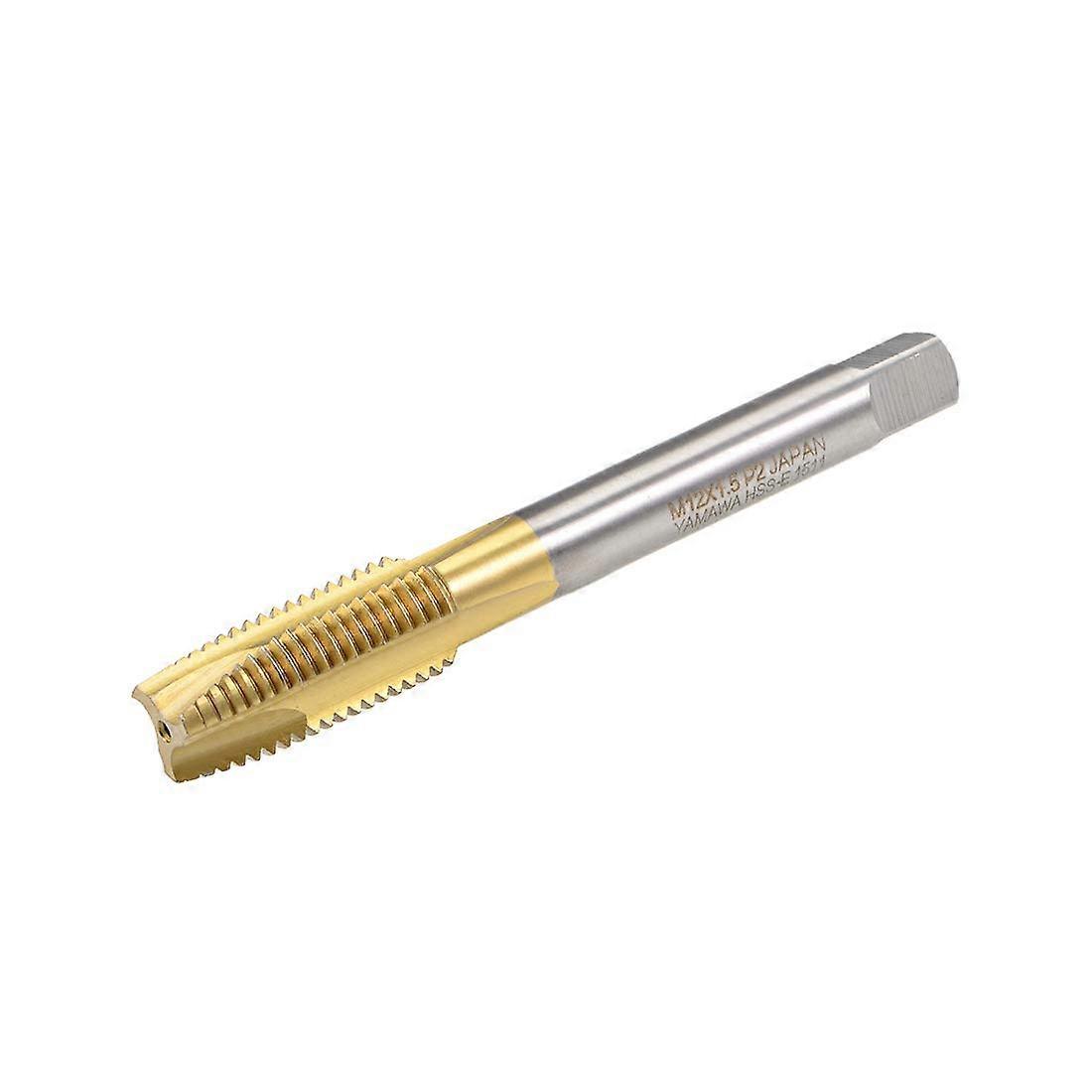 Metric Machine Tap H2 3 Groove Titanium Coating HSS M12 x 1.5