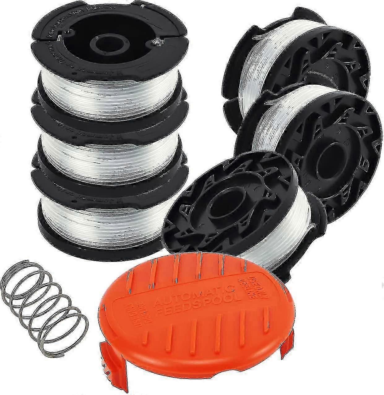 6 Pack String Trimmer Spool For Black&decker Af-100 Auto-feed Grass Trimmer Line Replacement Spool 3