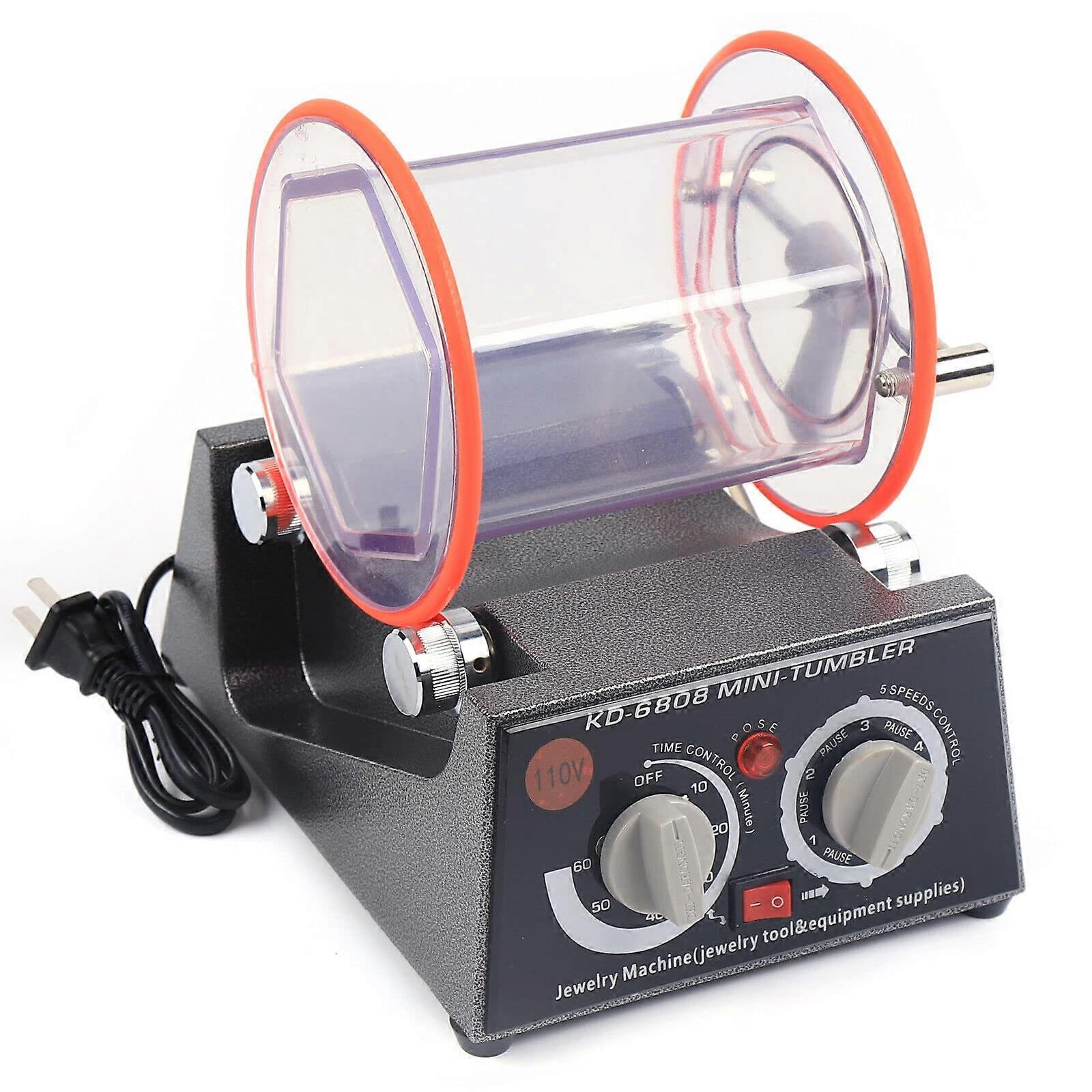60 W Rotary Tumbler Polishing Drum, 3 kg Jewellery Polishing Machine with 4 Speed Control and Timer Rotary Tumbler Finisher