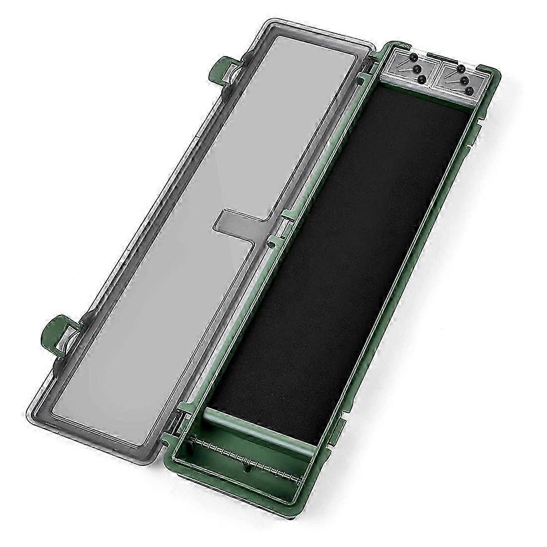 Carp Fishing Storage Box with Fish Hook and Rig Board with Pins for Carp Rig Containe