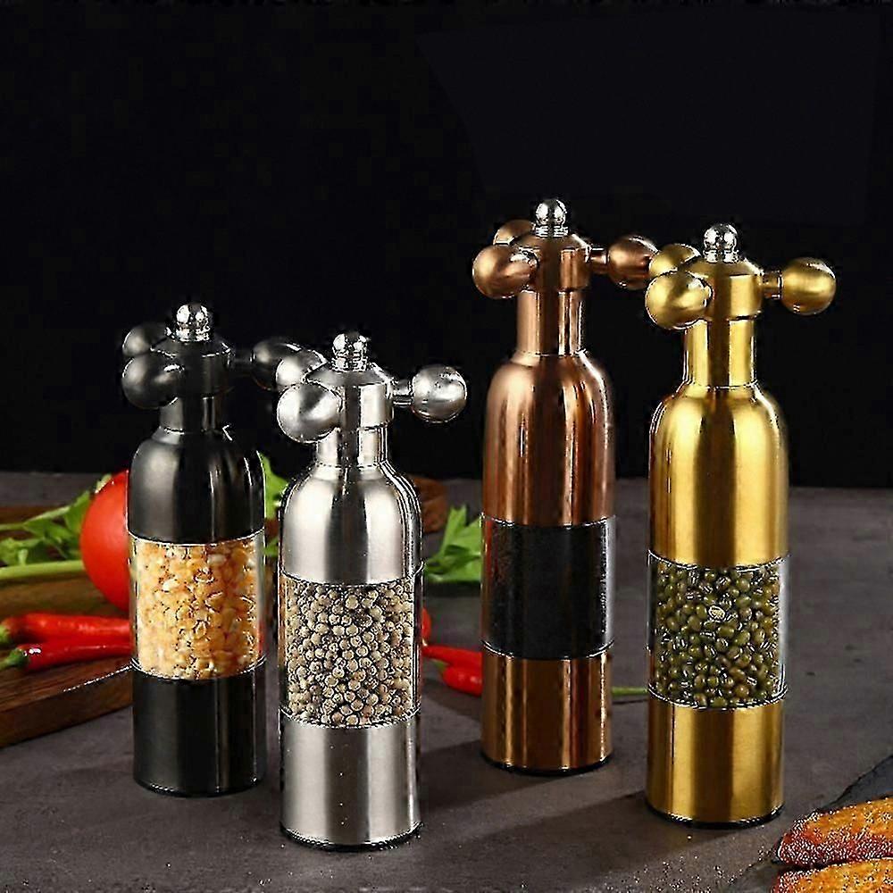 Młynek do pieprzu Black Pepper Mill Salt & Pepper Grinder Set - Regulowany młynek do przypraw kuchennych, Kreatywne gadżety do świeżo zmielonego pieprzu i soli (2024 Hot)