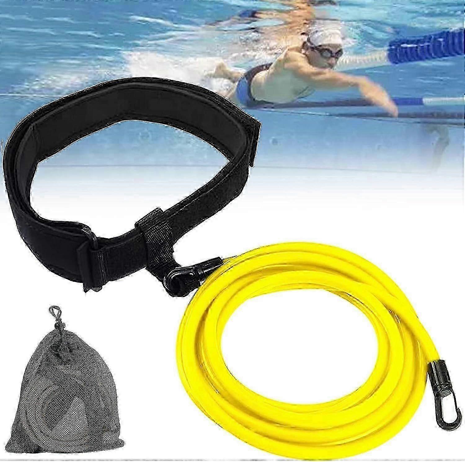 Training swim belt for pools - elastic 3m/4m resistance leash-Good