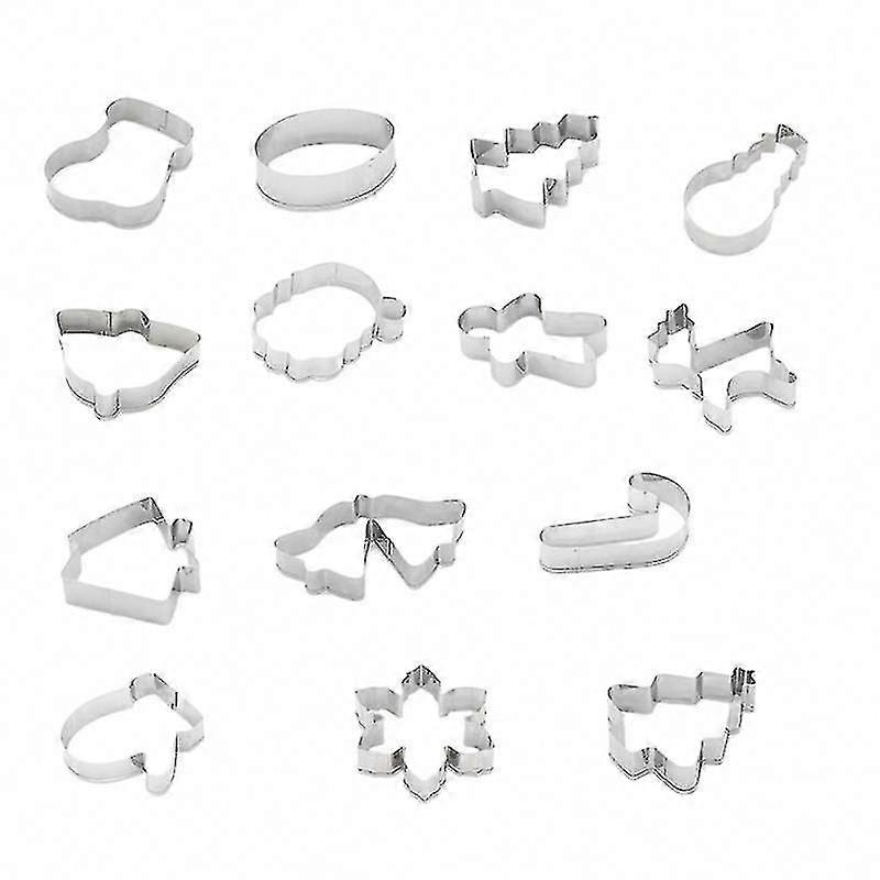 14pcs Christmas Cookie Cutter Set for Holiday Baking