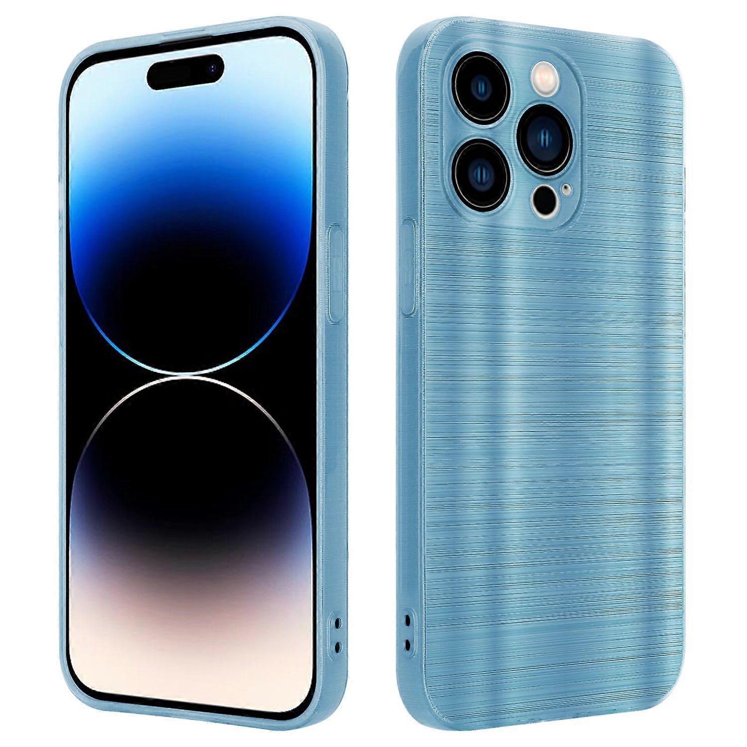 iPhone 14 PRO MAX Protective Case - Brushed Design with Camera Protector