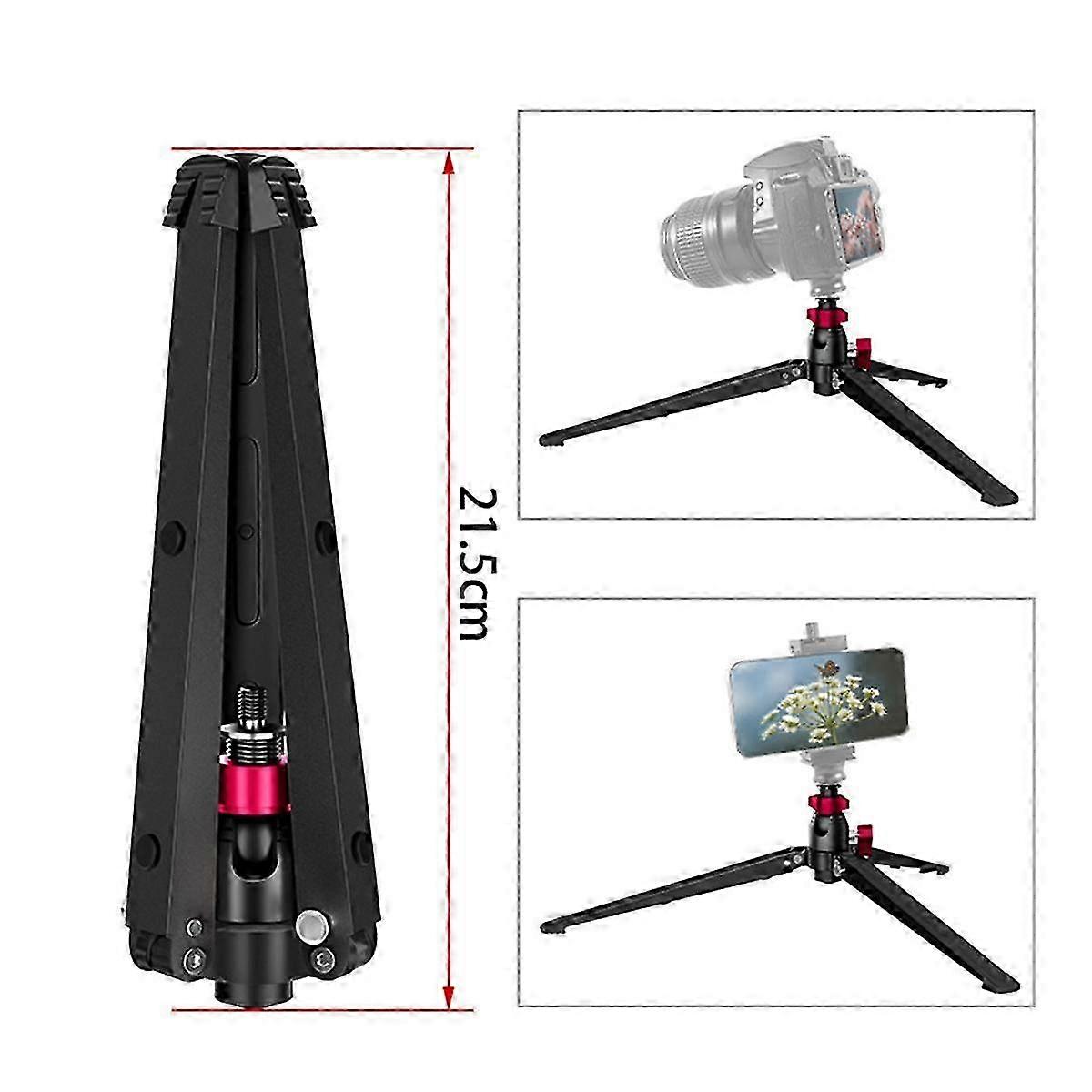 Universal Mini Tripod Stand Bracket Desktop Folding Stand with 3/8 Inch Screw for Phones DSLR Cameras