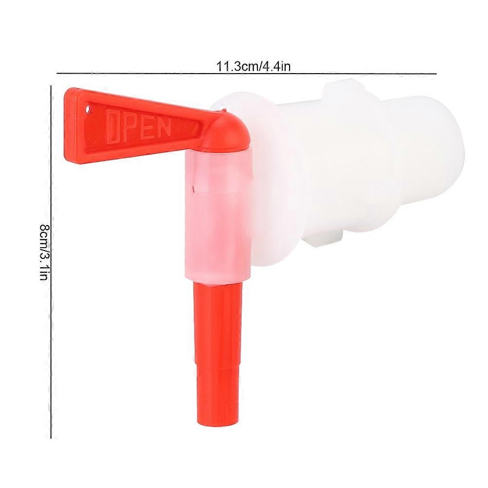 3Pcs Red Plastic Beer Taps with 1in Mounting Hole, 11.3x8cm