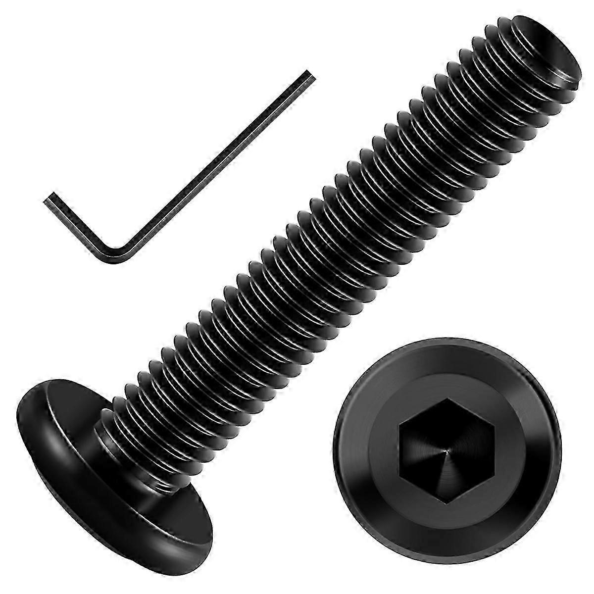 M6 x 35mm 20Pcs Flat Head Hex Socket Cap Screws with Hex Wrench, M6 Bolts for Fastening