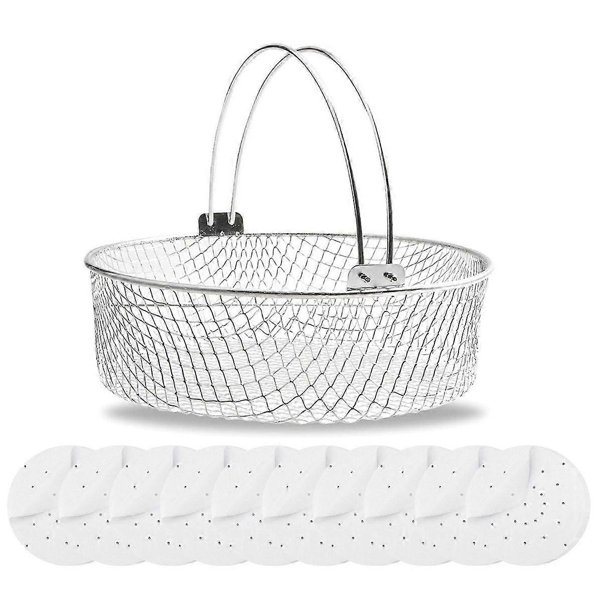 Heißluftfritteuse-Korb passend für Mesh-Dampfgarkorb passend für Ninja Foodi 6.5, 8Qt, Heißluftfritteuse-Korb, Heißluftfritteuse Crispi