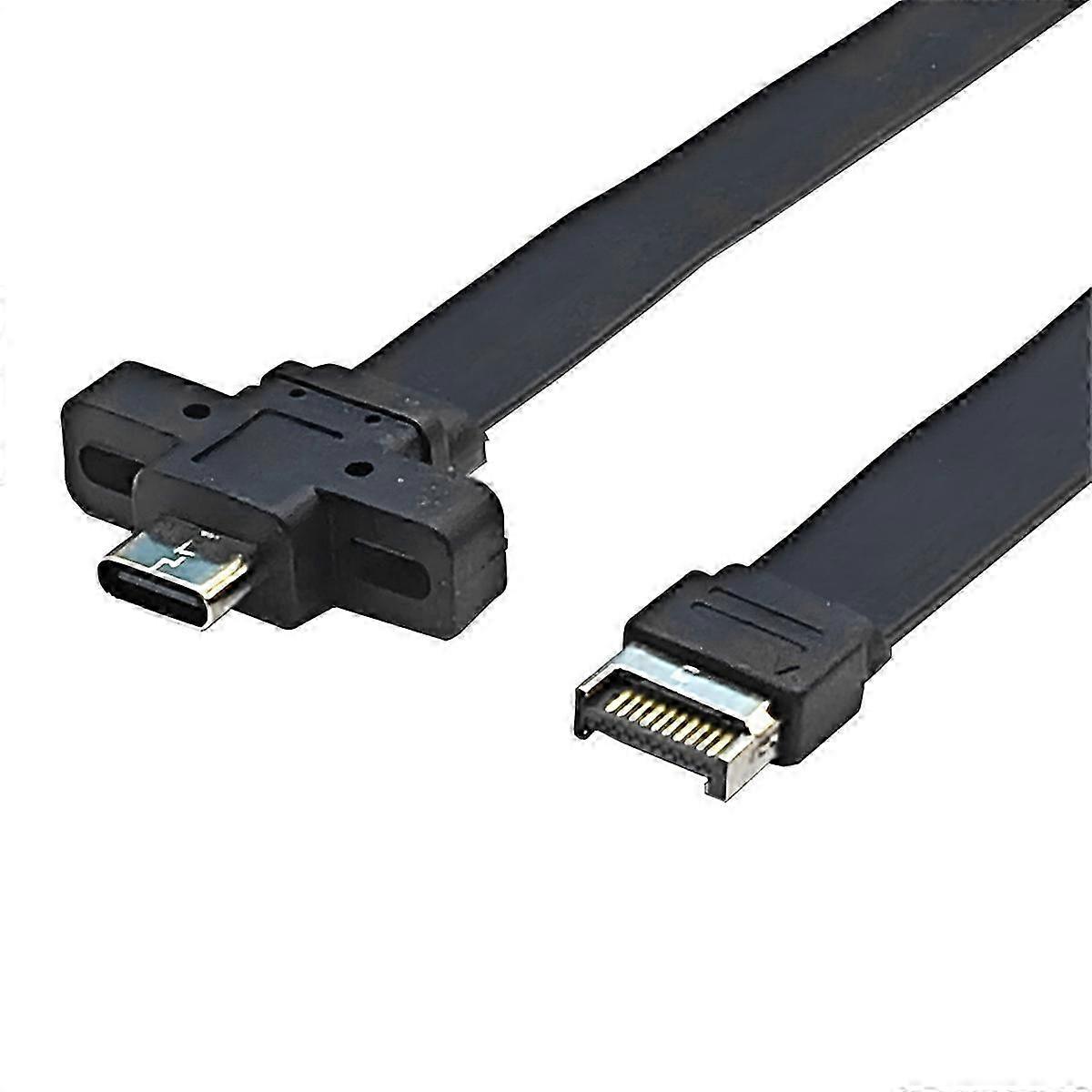 USB 3.2 Connectors Front Panel Extension Cable with GEN2x2 Baffle, TYPE-E to Chassis Type-C