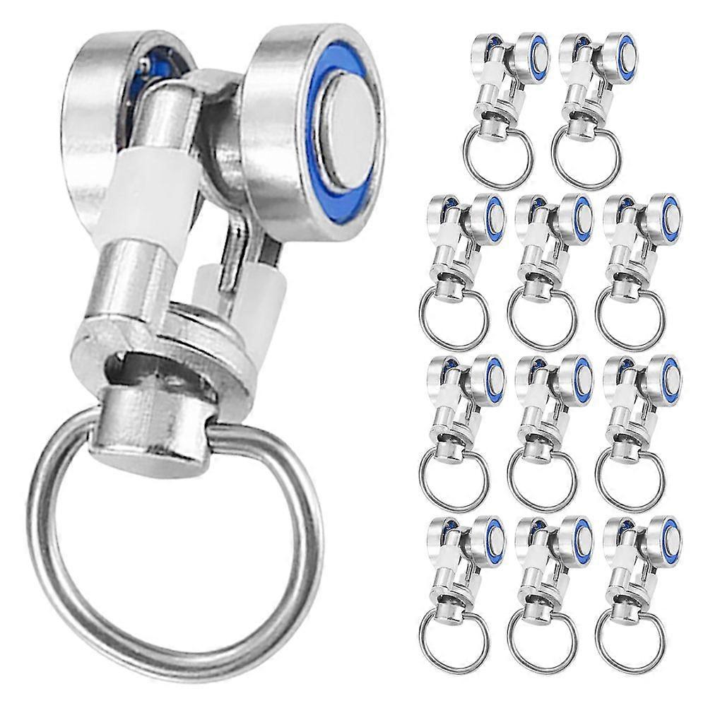 12pcs Metal Curtain Track Rollers Smooth Sliding Pulley Runners For Various Curtain Types Track Pulley Window Pulleys Curtain Runners