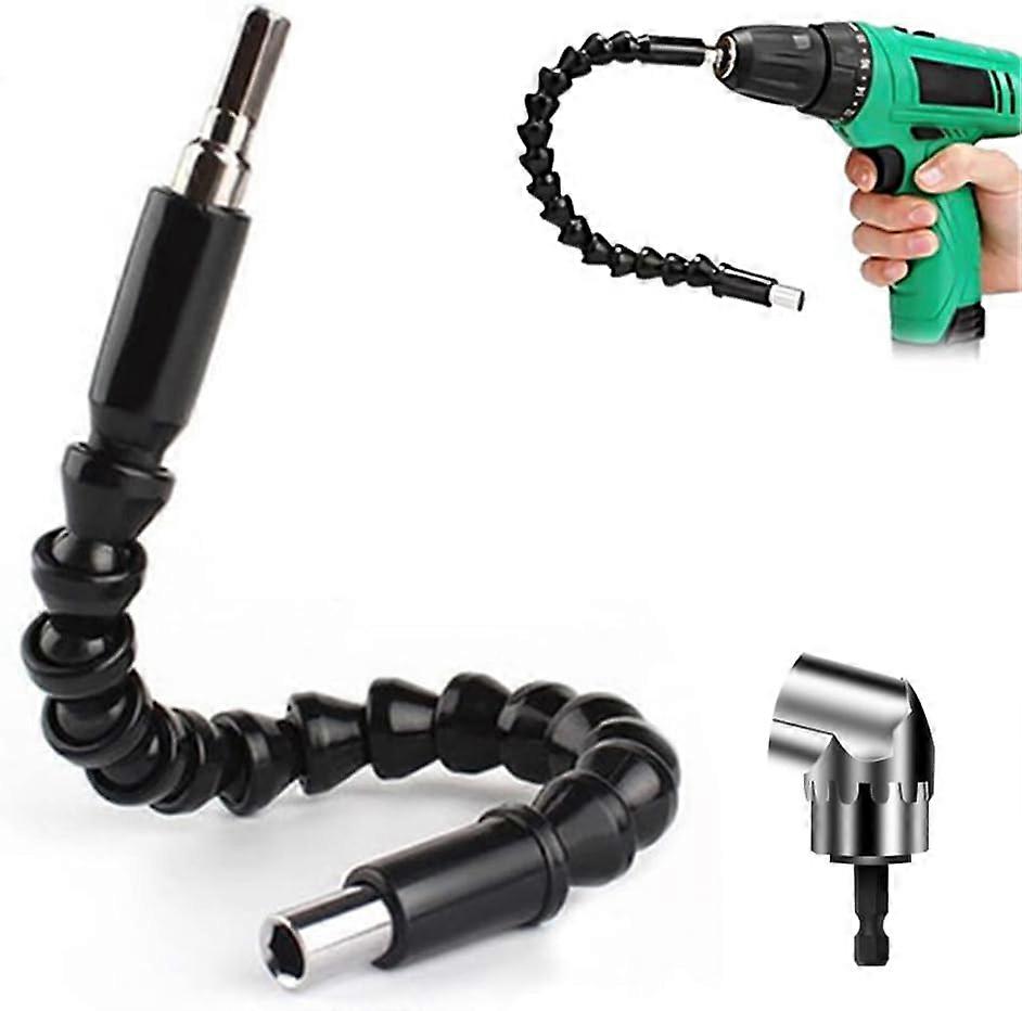 Right Angle Drill Bit and Flexible Angle Extension Kit for Drill or Screwdriver