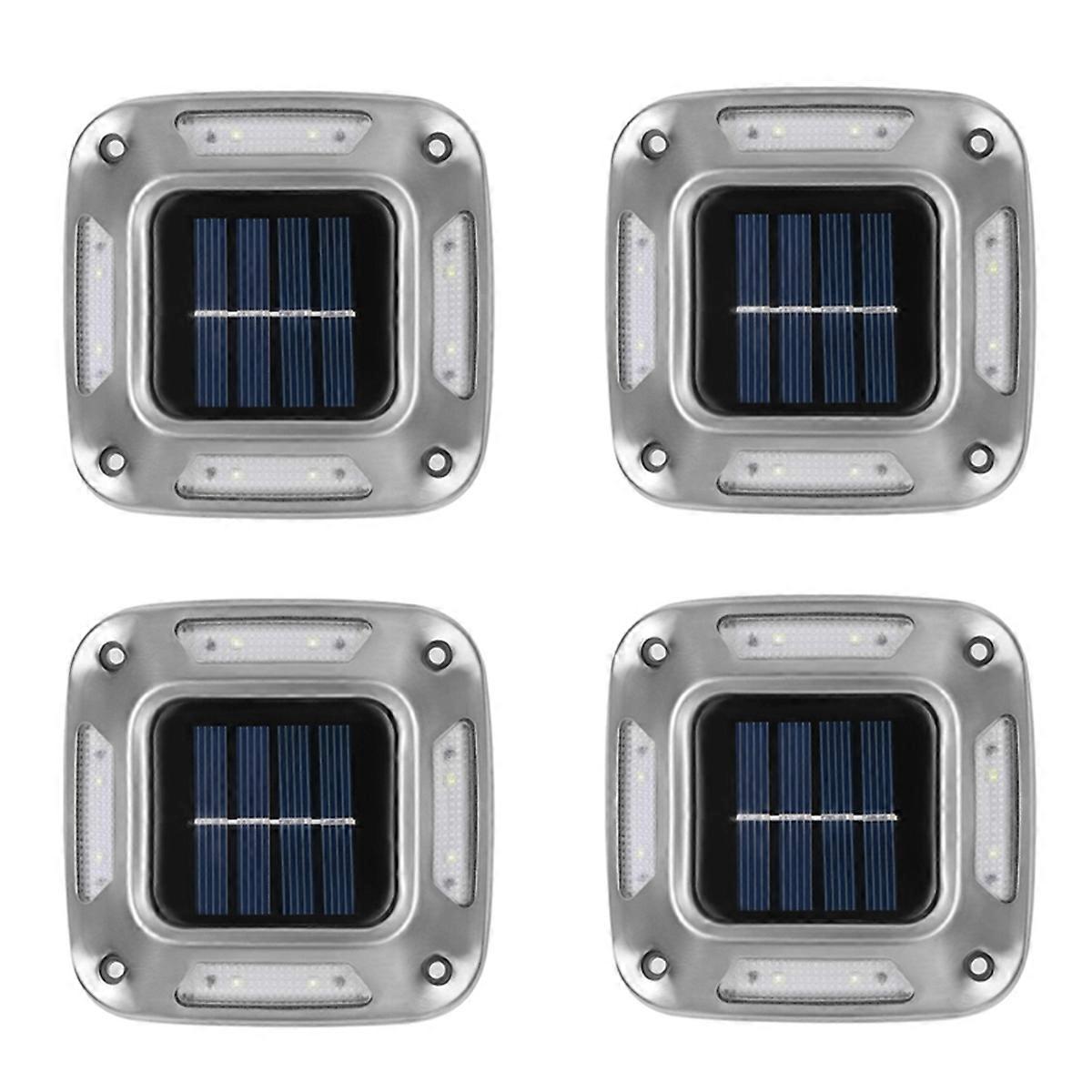 4pcs 8 LEDs Solar Ground Light Solar Light