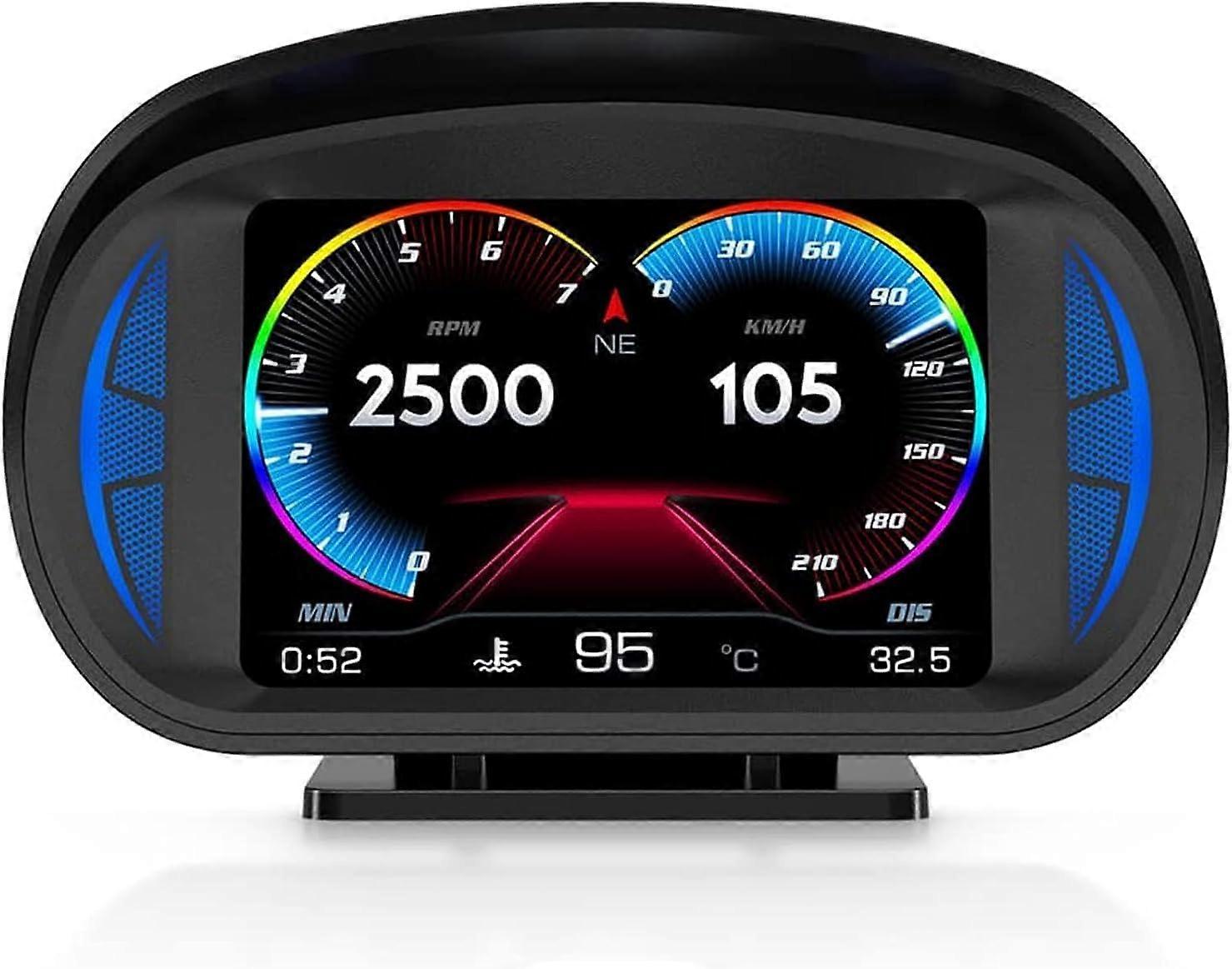 Car HUD Heads Up Display, Digital GPS Speedometer, OBD Smart Instrument, MPH Speed Meter, Overspeed Alarm 2000+ Cars