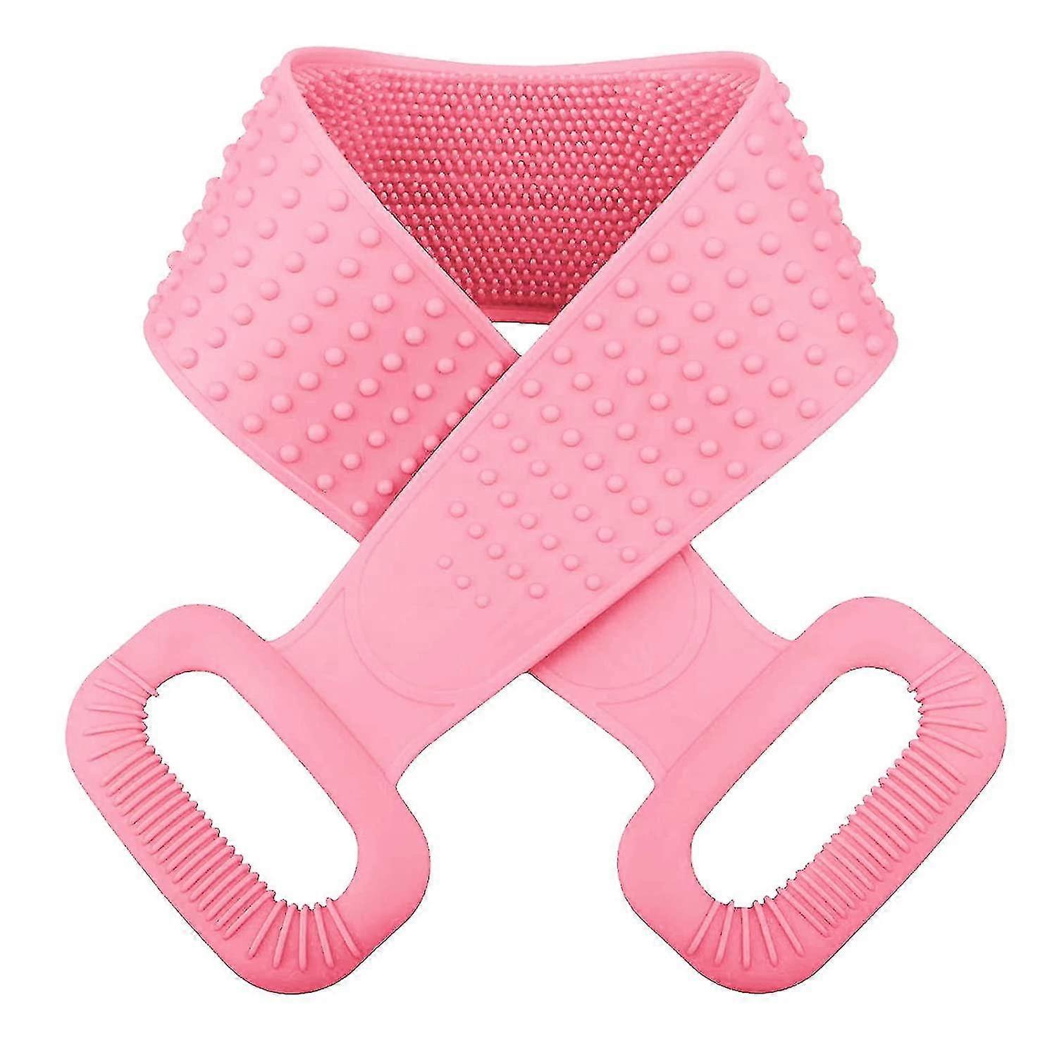 Silicone bath brush, 30 inches, double-sided cleaning and massage function, practical