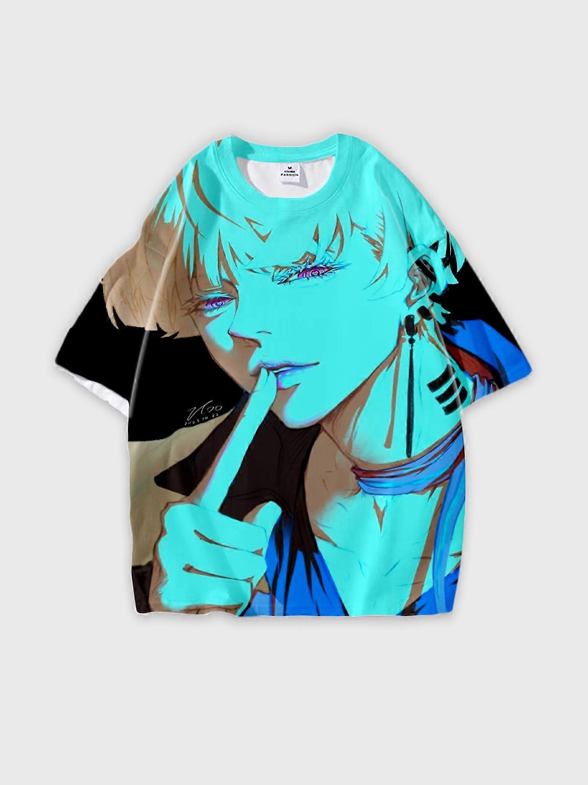 T-Shirt Round Neck, Loose Short Sleeve Paradox Live THE ANIMATION Graphic Tee, Unisex Summer Casual Top V1839