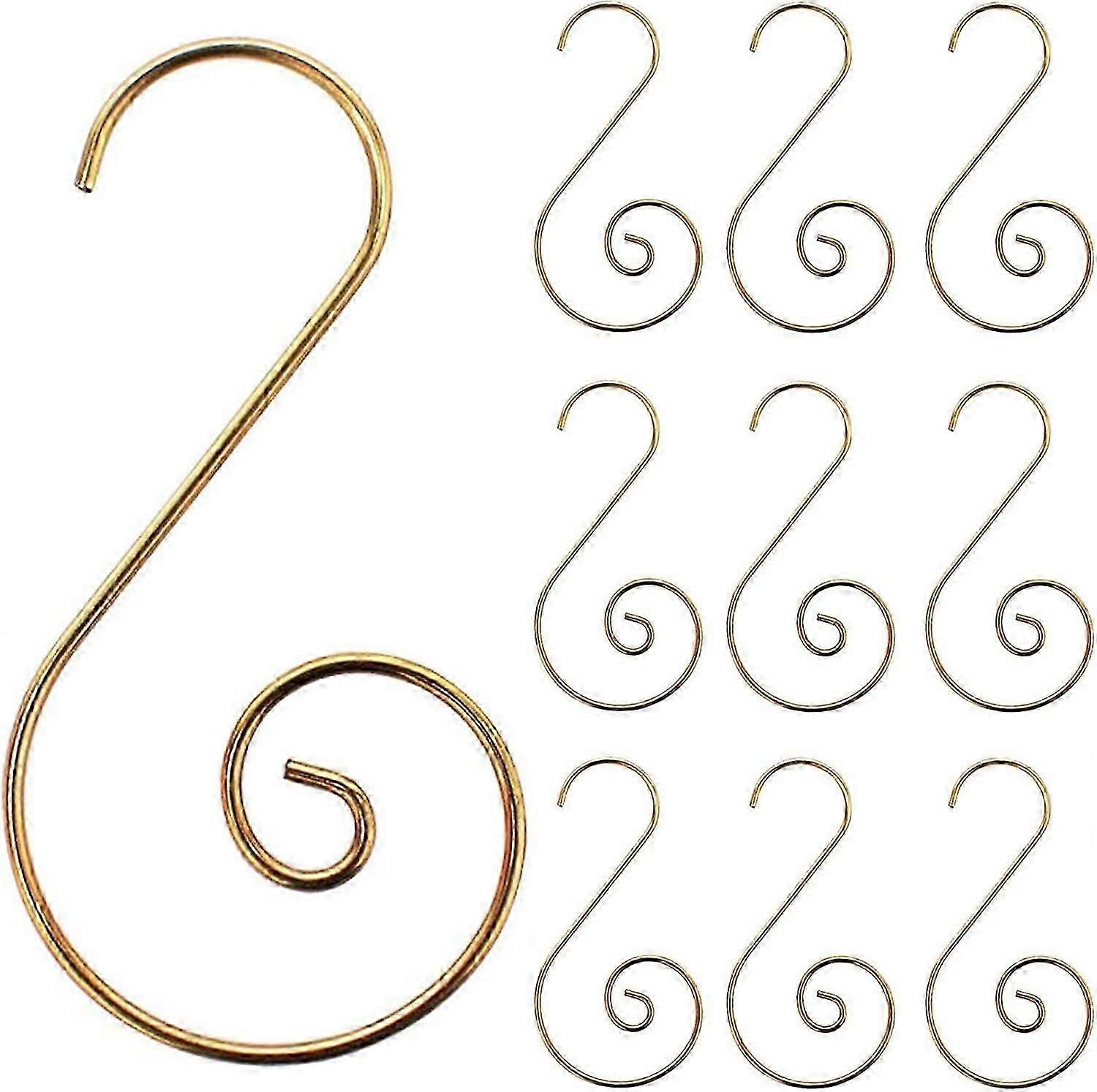 S-Shaped Design Ornament Hooks, Metal Wire Hanging Hooks For Xmas Decoration, Christmas Ornament Hangers With Elegant Flair, Neutral Color Match, 120