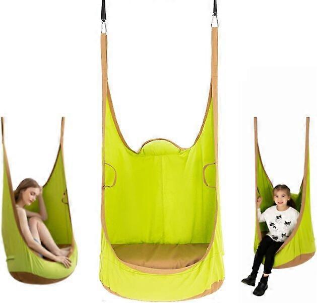 Green children's swing, lightweight and suitable for multiple scenarios