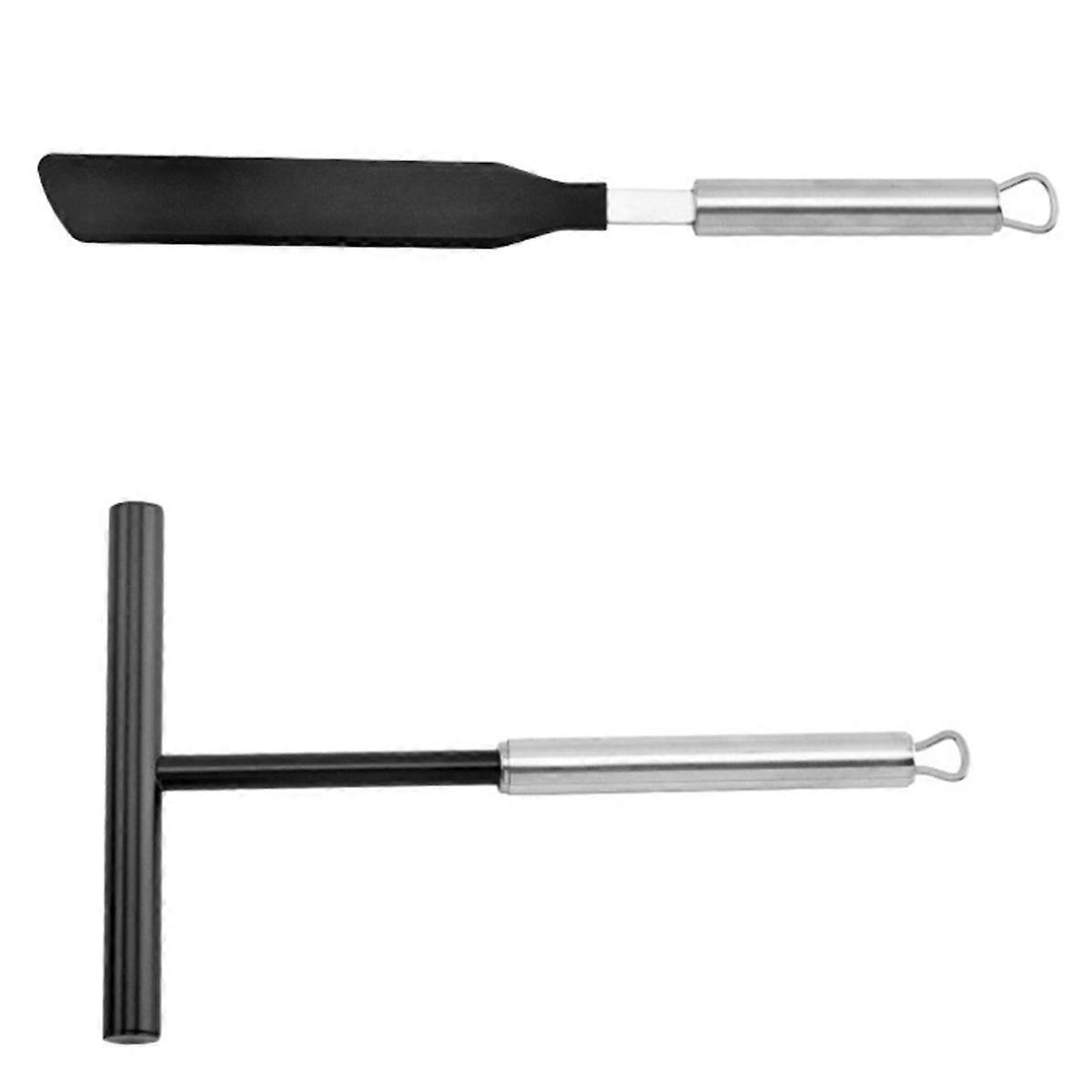 Crepe Spreader Spatula Set Crepe Pan Making Tools Batter Spreader Kitchen Utensils Stainless Steel Spreading Tools