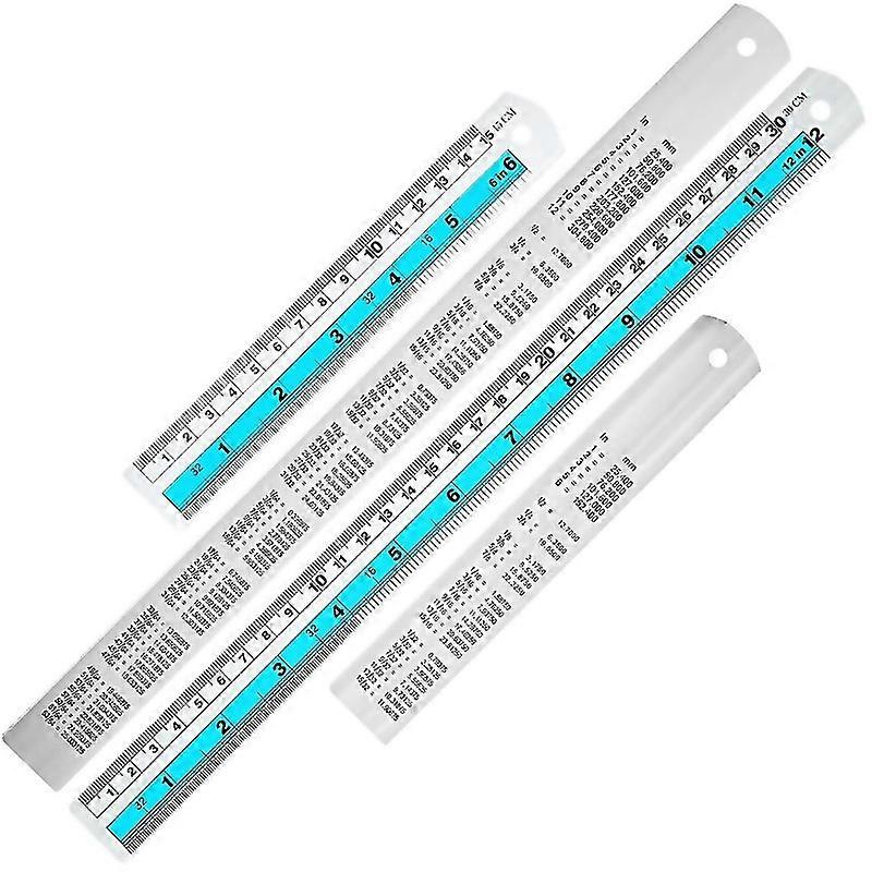For 126 Inch Metal Ruler Setstraight Edge Ruler Has Both Imperial And Metric Measurements For
