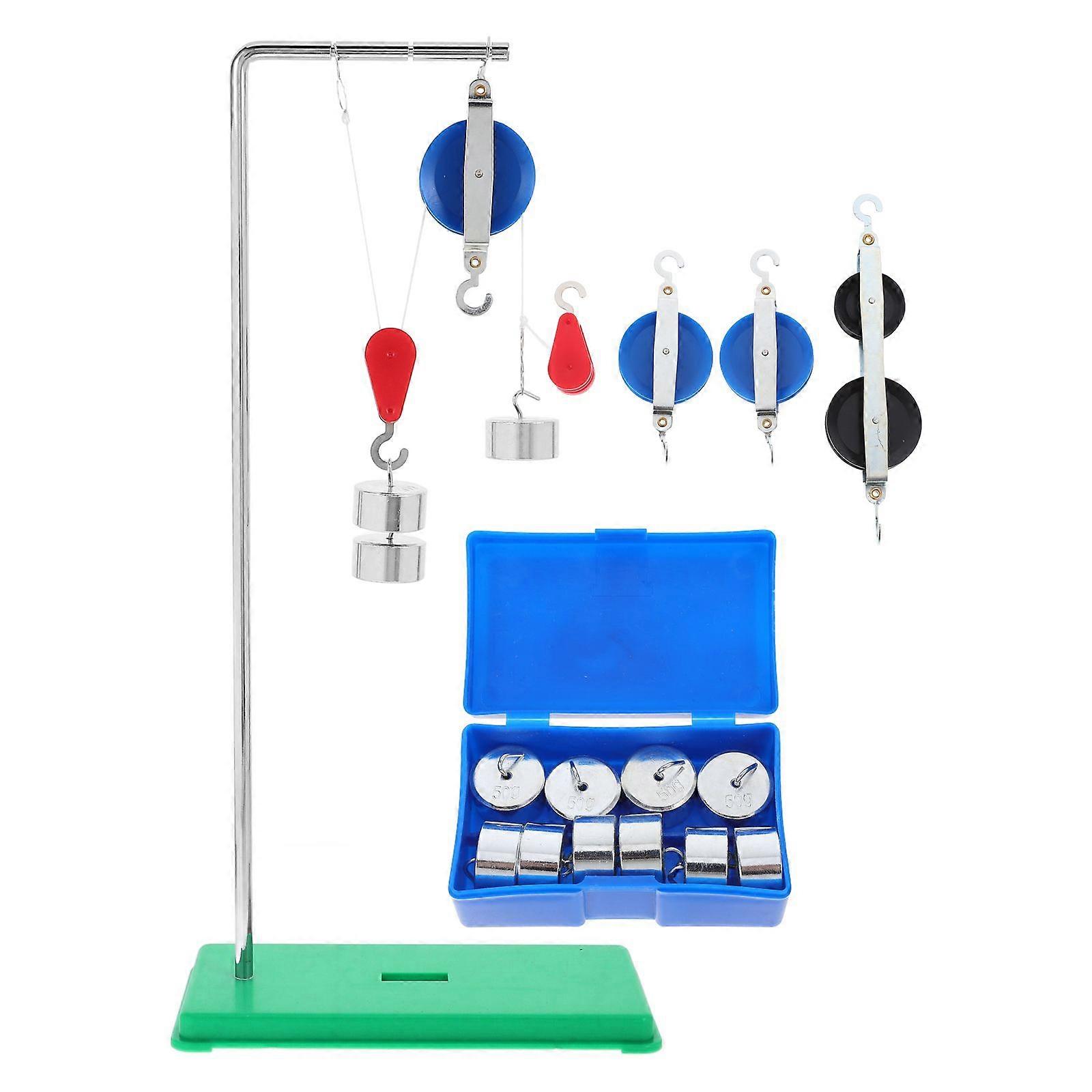 1 Set Pulley Block Set Science Education Kit Physics Experiment Pulley Block And Holder Set