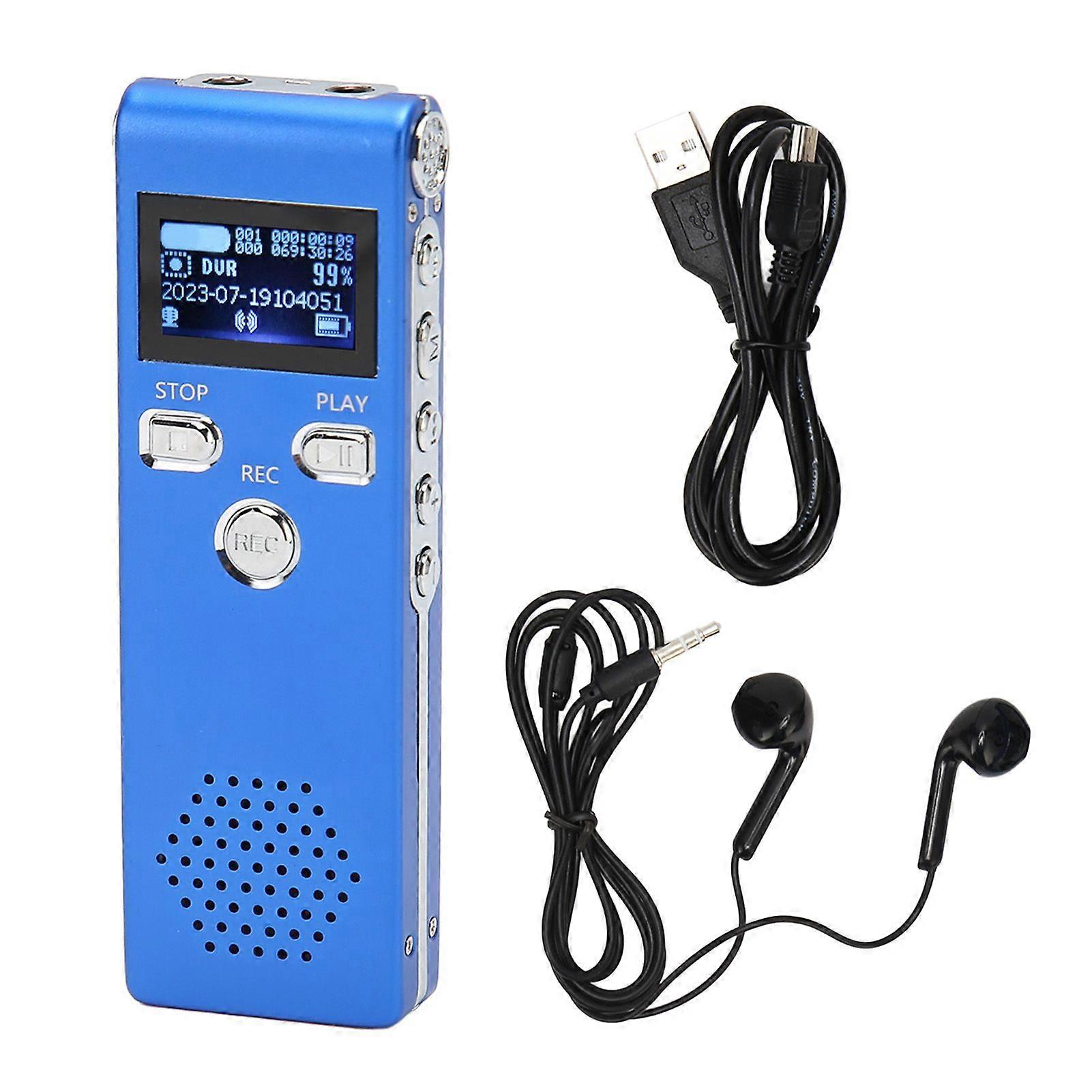 Digital Voice Recorder HD Noise Reduction Stereo MP3 Recorder with Built in Dual Microphones for Lecture Interview 16GB