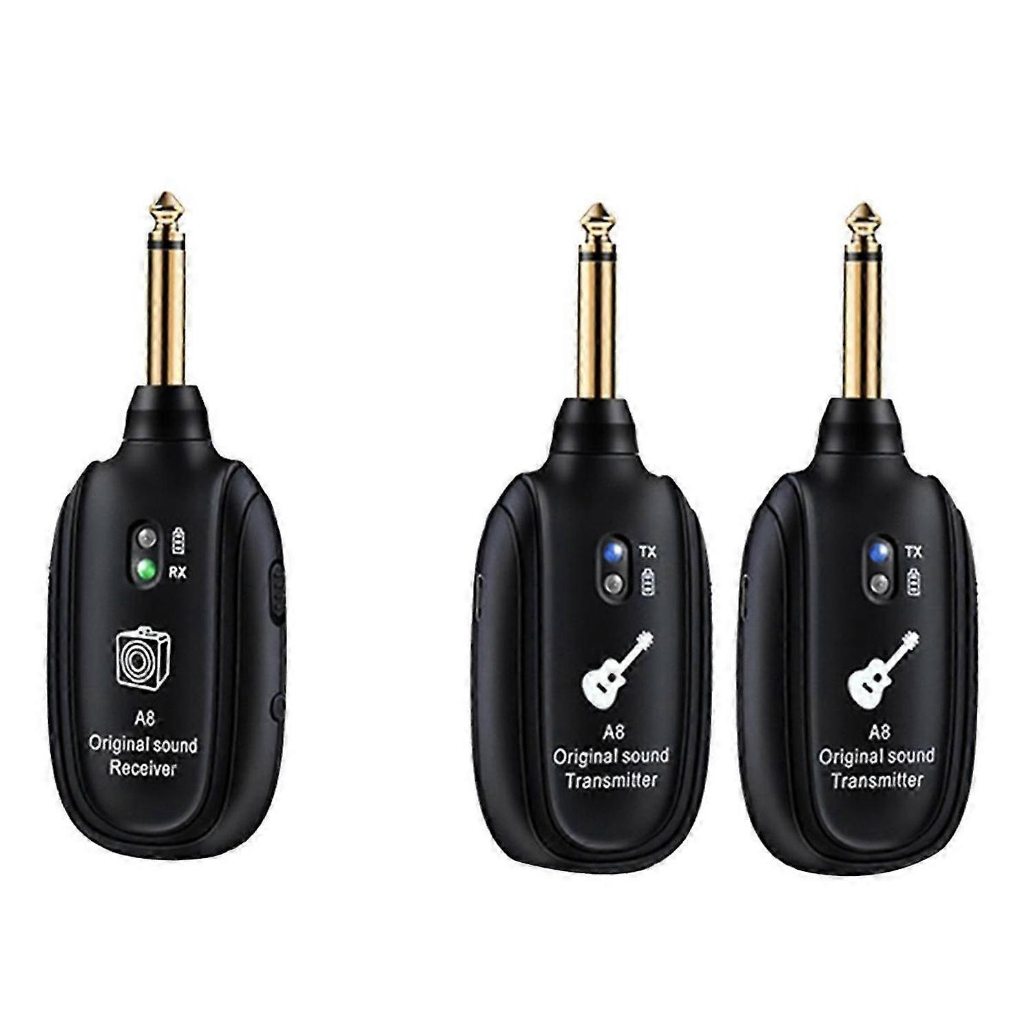 Wireless Guitar System UHF Audio Wireless Transmitter Receiver for Acoustic Guitar Bass Violin Keyboard