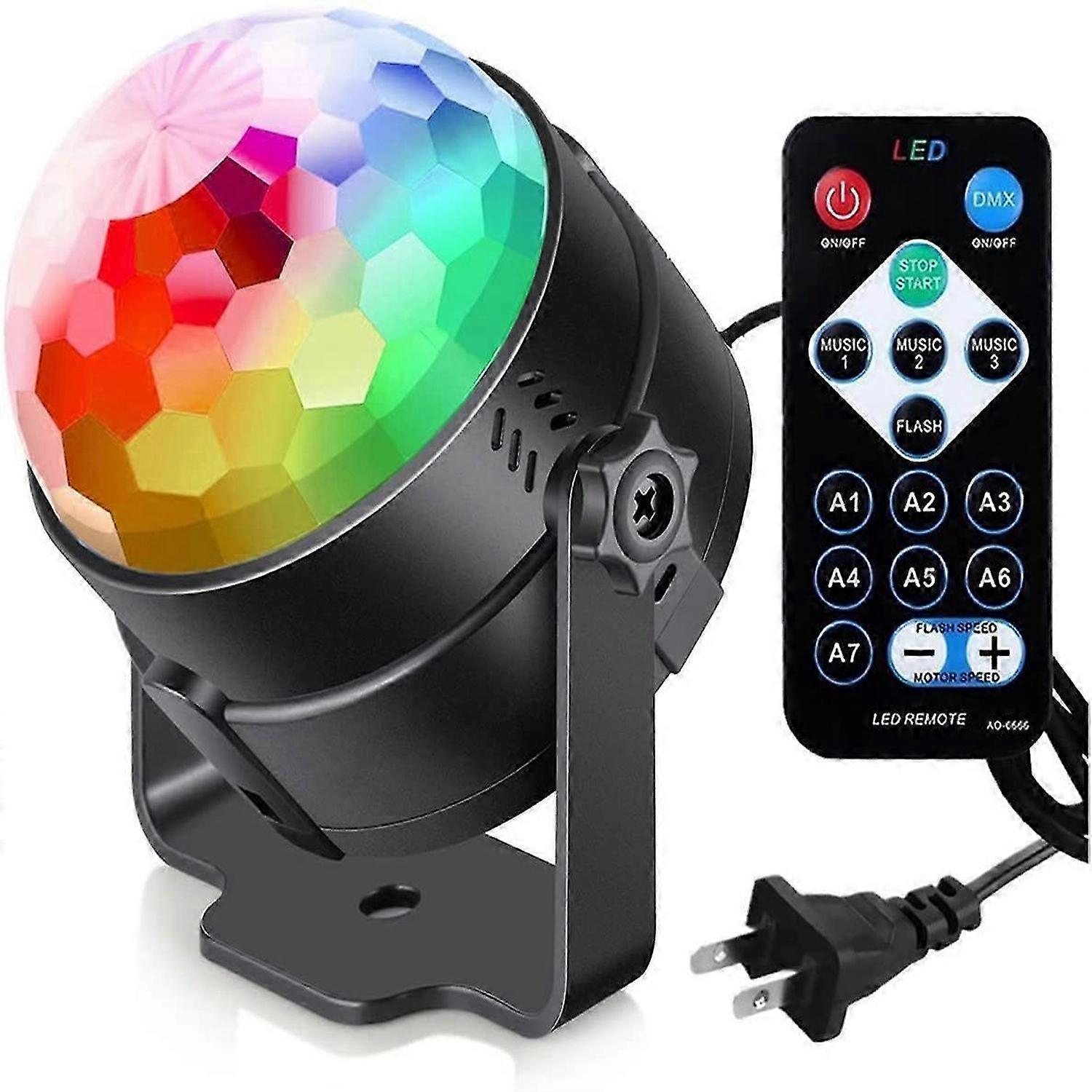 Sound Activated Party Lights with Remote Control Dj Lighting, RGB Disco Ball