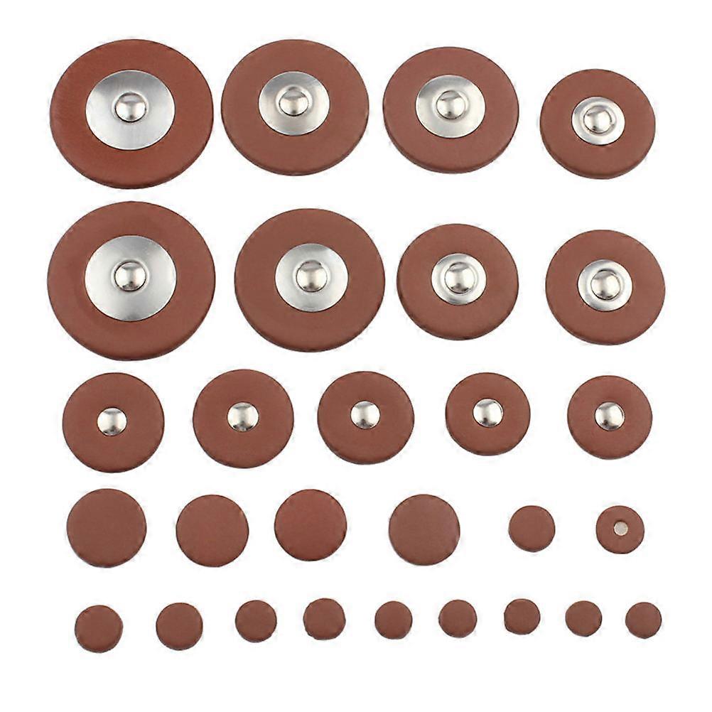 Pads Set for Saxophone Accessories Cushion Replacement 28Pcs Brown