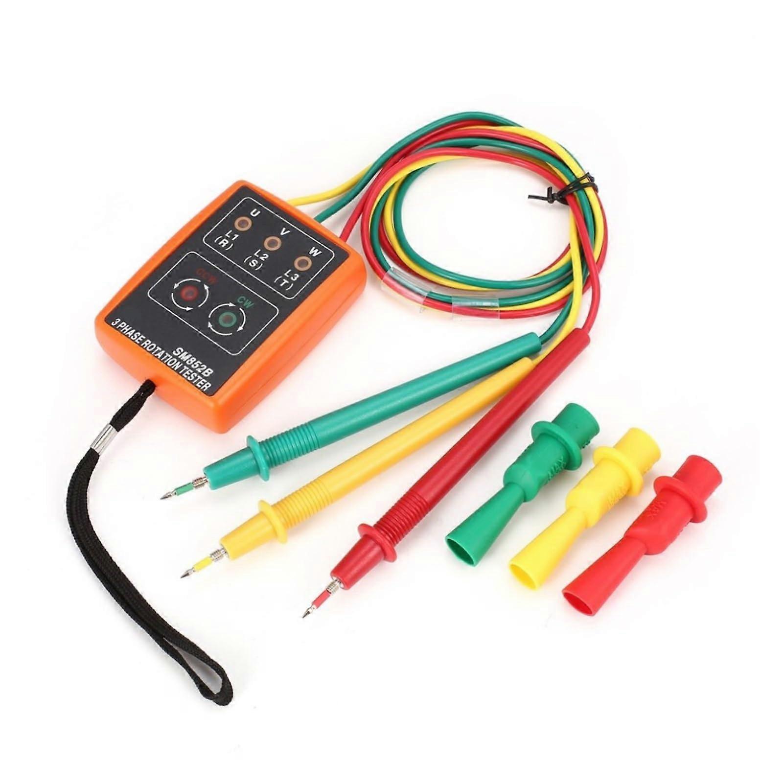 3Phase Rotation Tester Digital Phase Indicator Detector LED Sequence Meter AC ThreePhase Accurate Identification